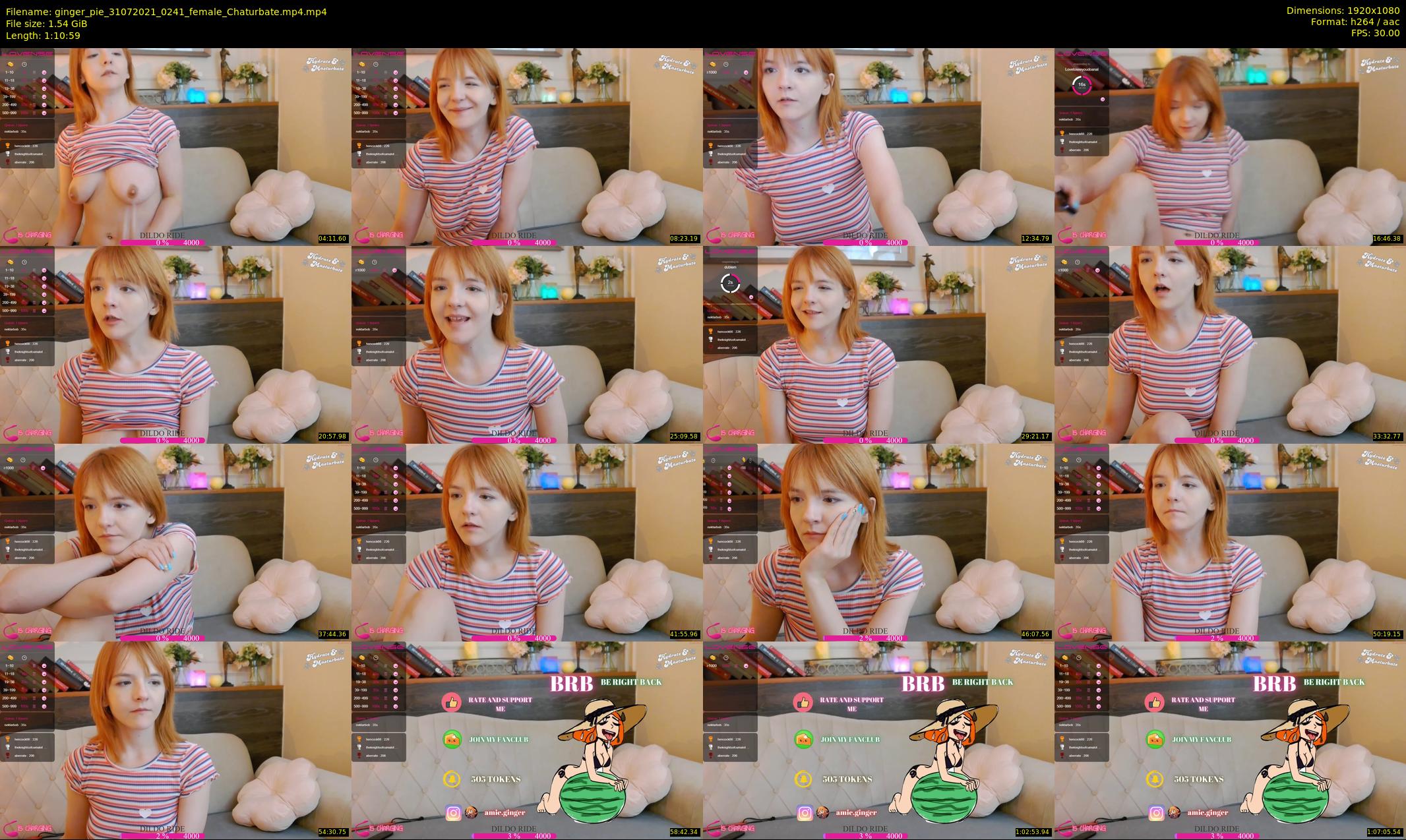 ginger_pie — 71 minute Chaturbate female cam show recording, 1080p, Jul 31, 2021