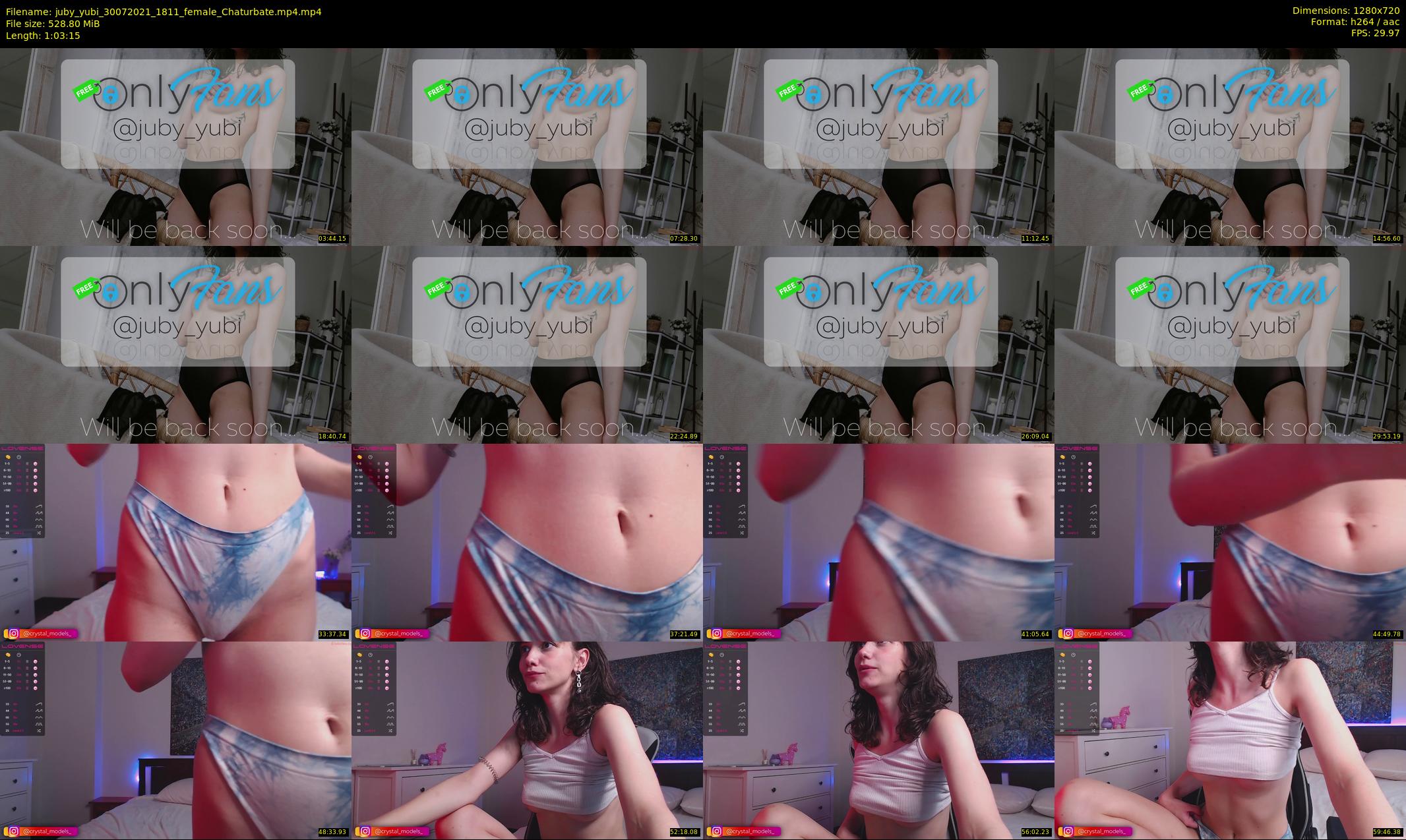 juby_yubi — 64 minute Chaturbate female cam show recording, 720p, Jul 30, 2021