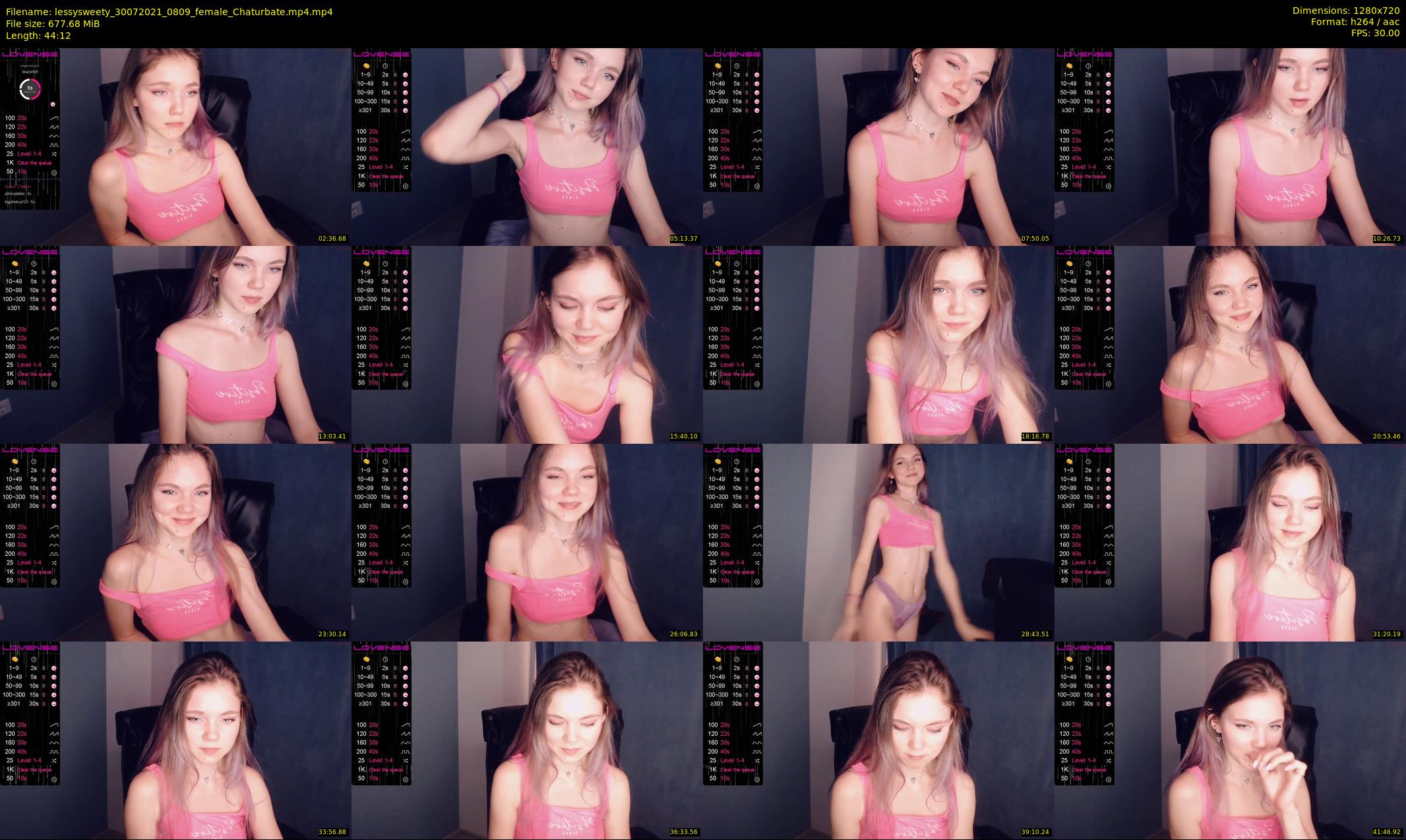 lessysweety — 45 minute Chaturbate female cam show recording, 720p, Jul 30, 2021