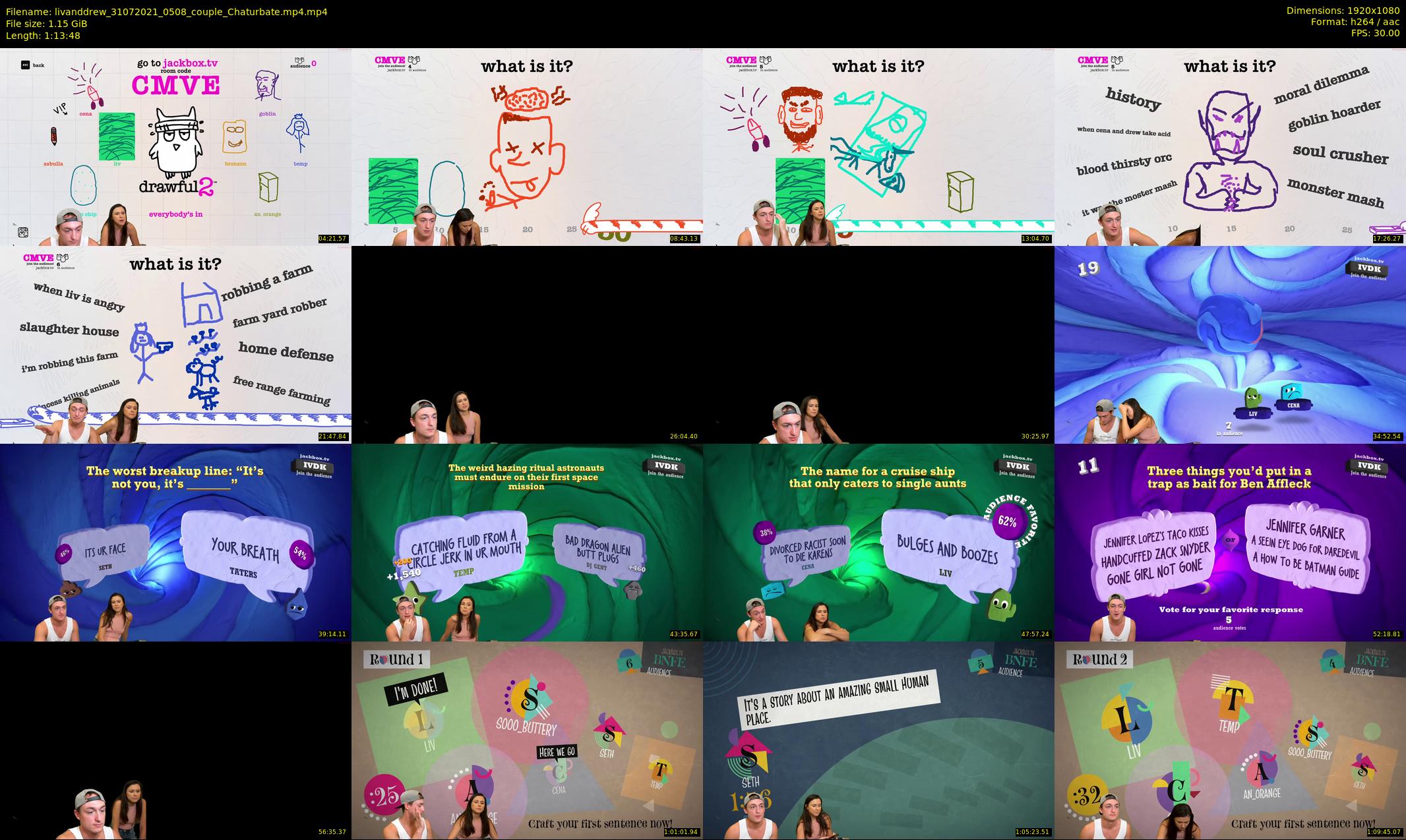 livanddrew — 74 minute Chaturbate couple cam show recording, 1080p, Jul 31, 2021