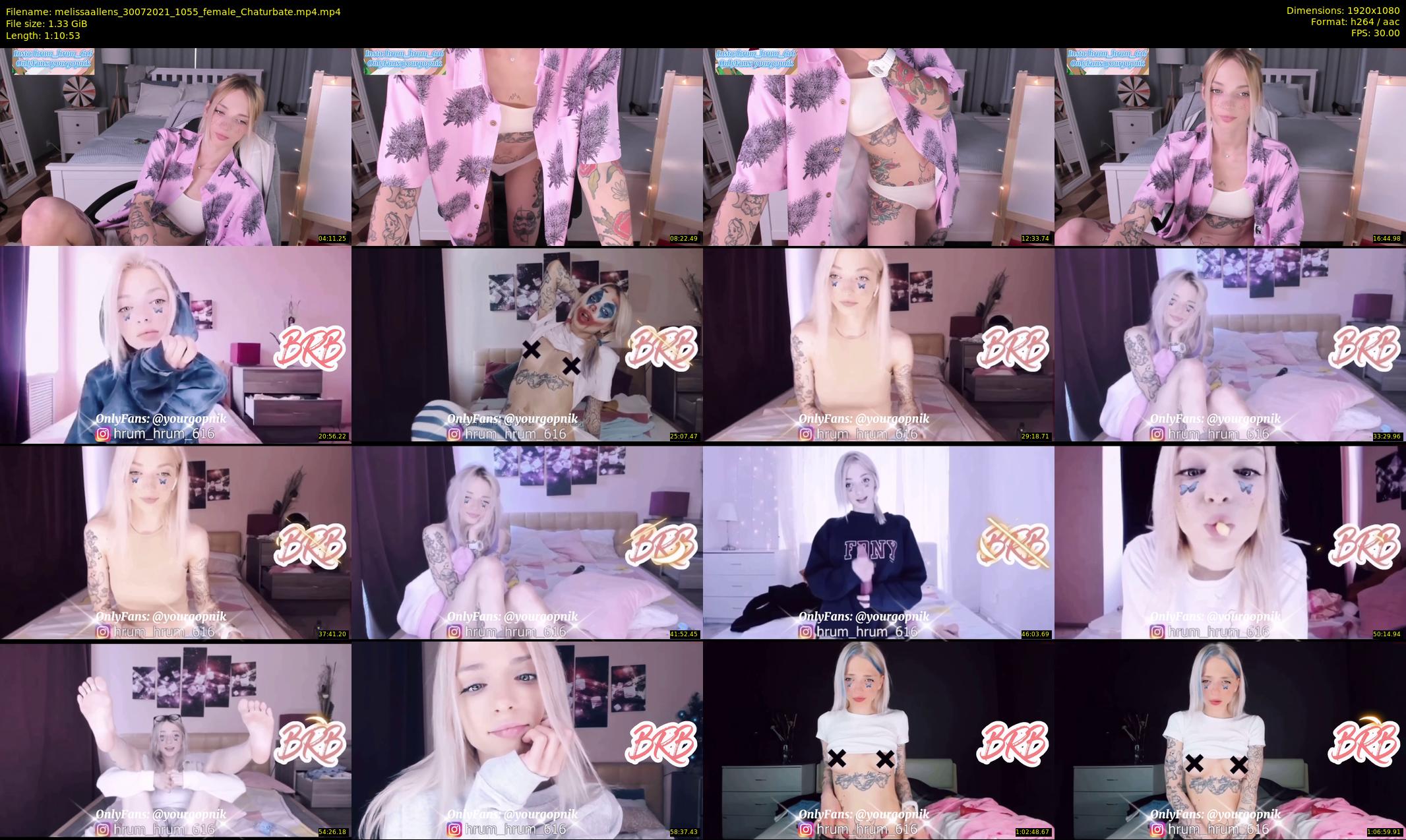 melissaallens — 71 minute Chaturbate female cam show recording, 1080p, Jul 30, 2021