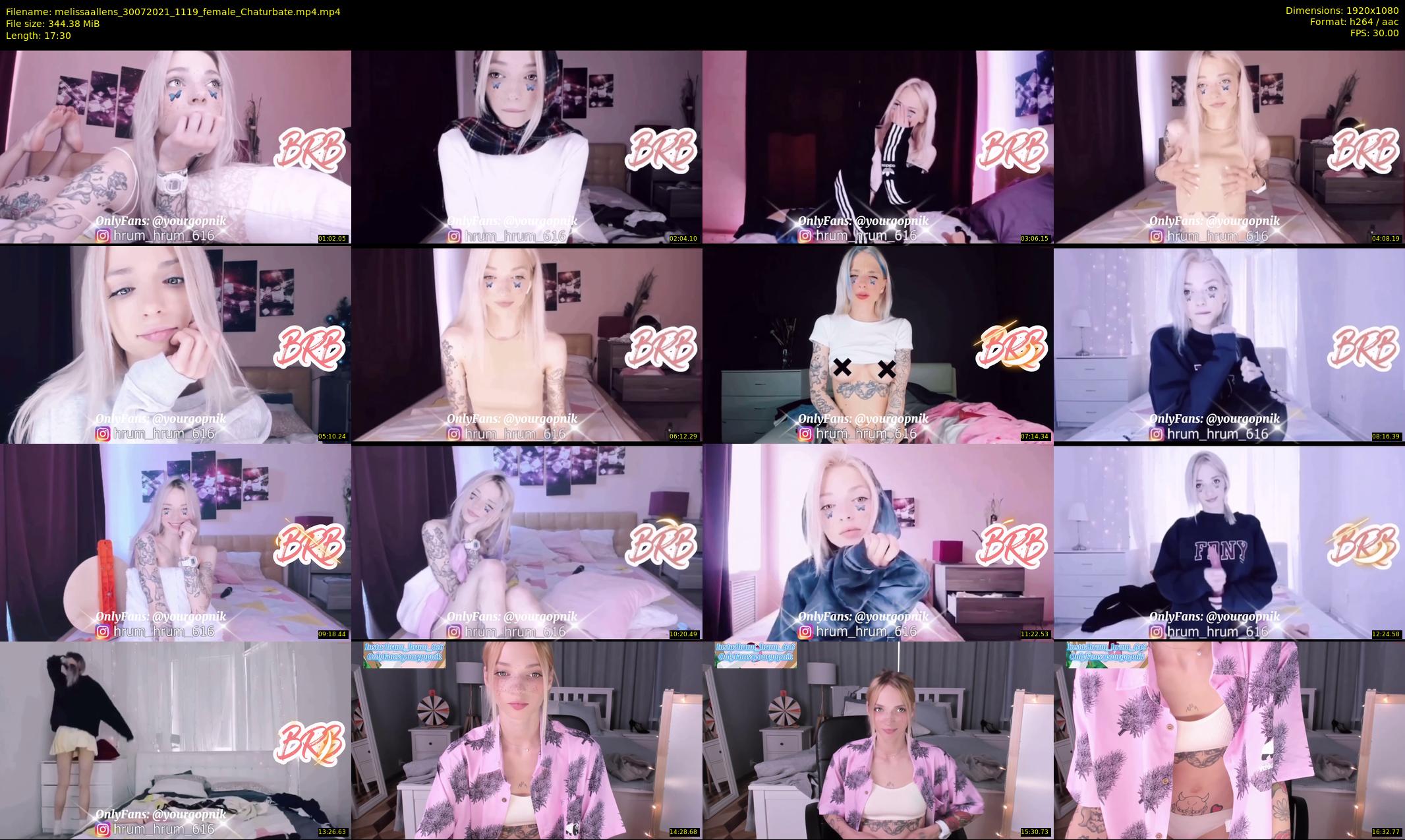 melissaallens — 18 minute Chaturbate female cam show recording, 1080p, Jul 30, 2021