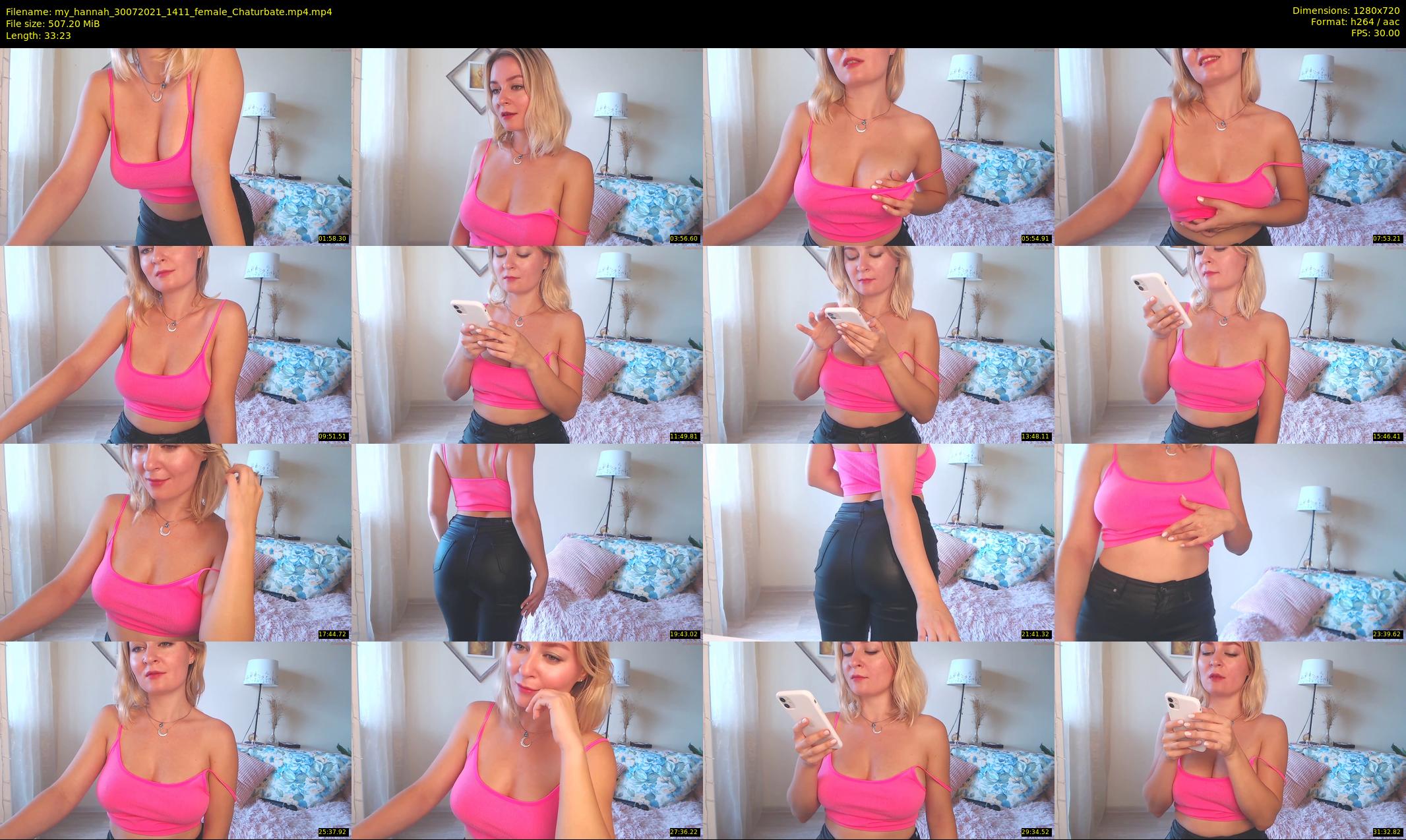 my_hannah — 34 minute Chaturbate female cam show recording, 720p, Jul 30, 2021