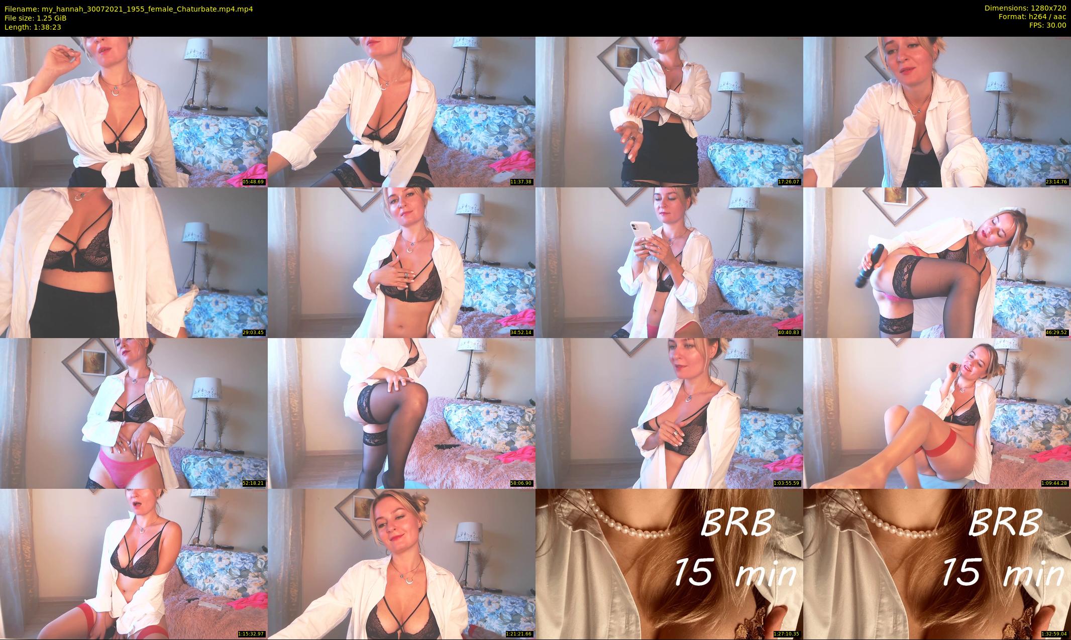 my_hannah — 99 minute Chaturbate female cam show recording, 720p, Jul 30, 2021