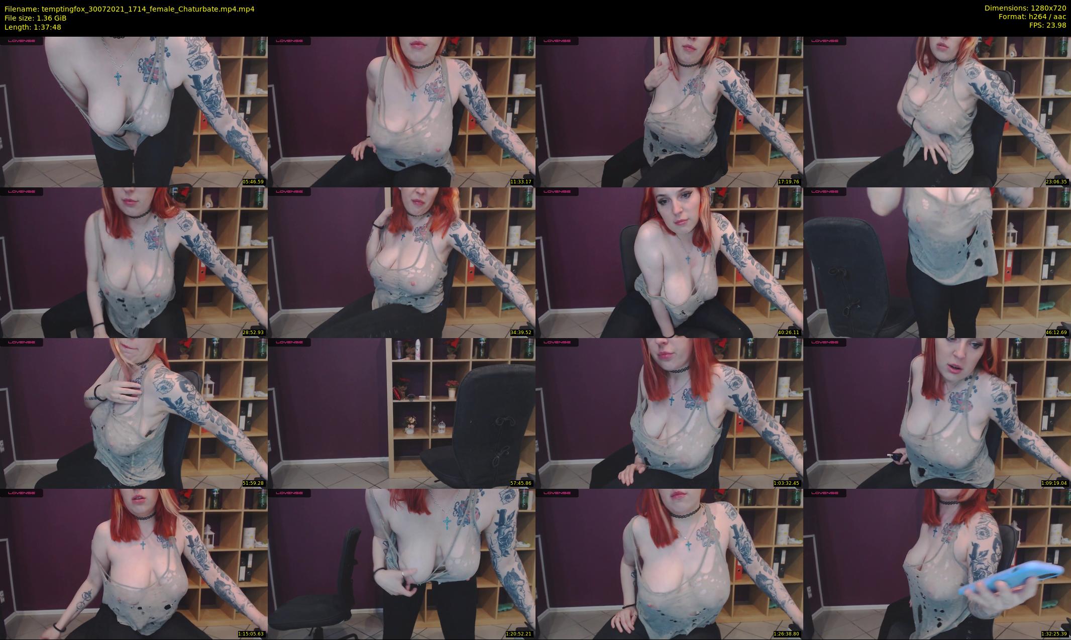 temptingfox — 98 minute Chaturbate female cam show recording, 720p, Jul 30, 2021