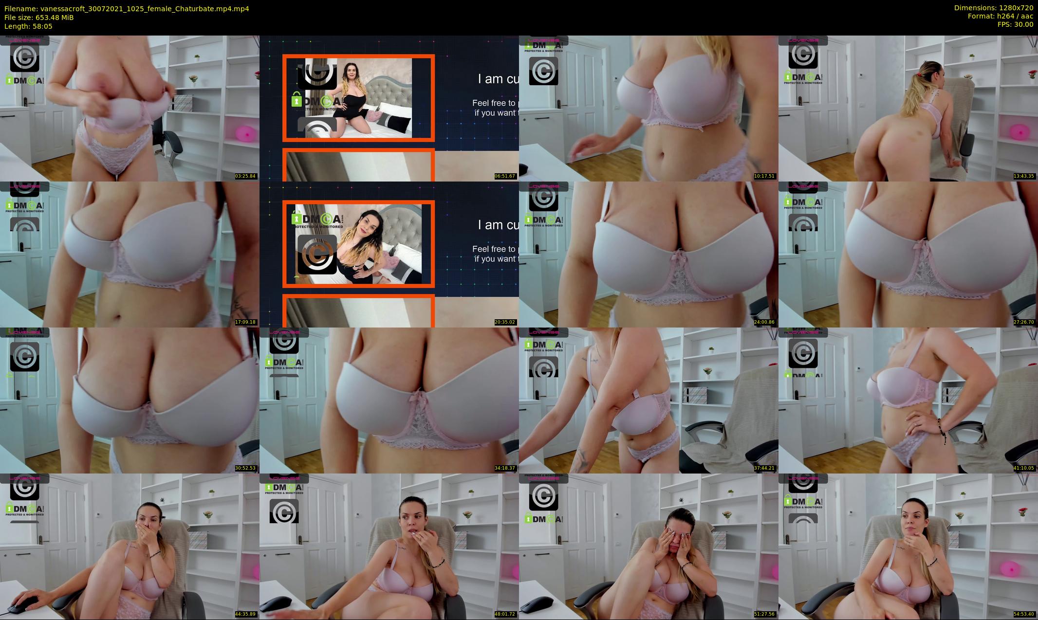 vanessacroft — 59 minute Chaturbate female cam show recording, 720p, Jul 30, 2021