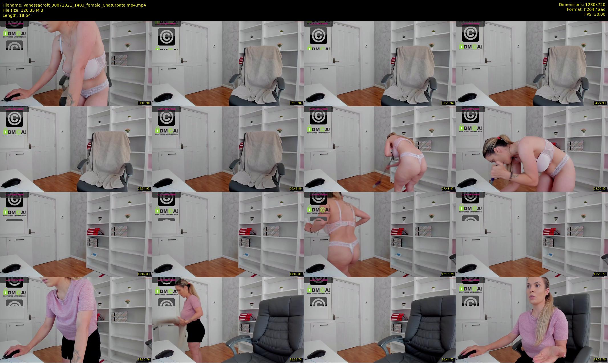 vanessacroft — 19 minute Chaturbate female cam show recording, 720p, Jul 30, 2021