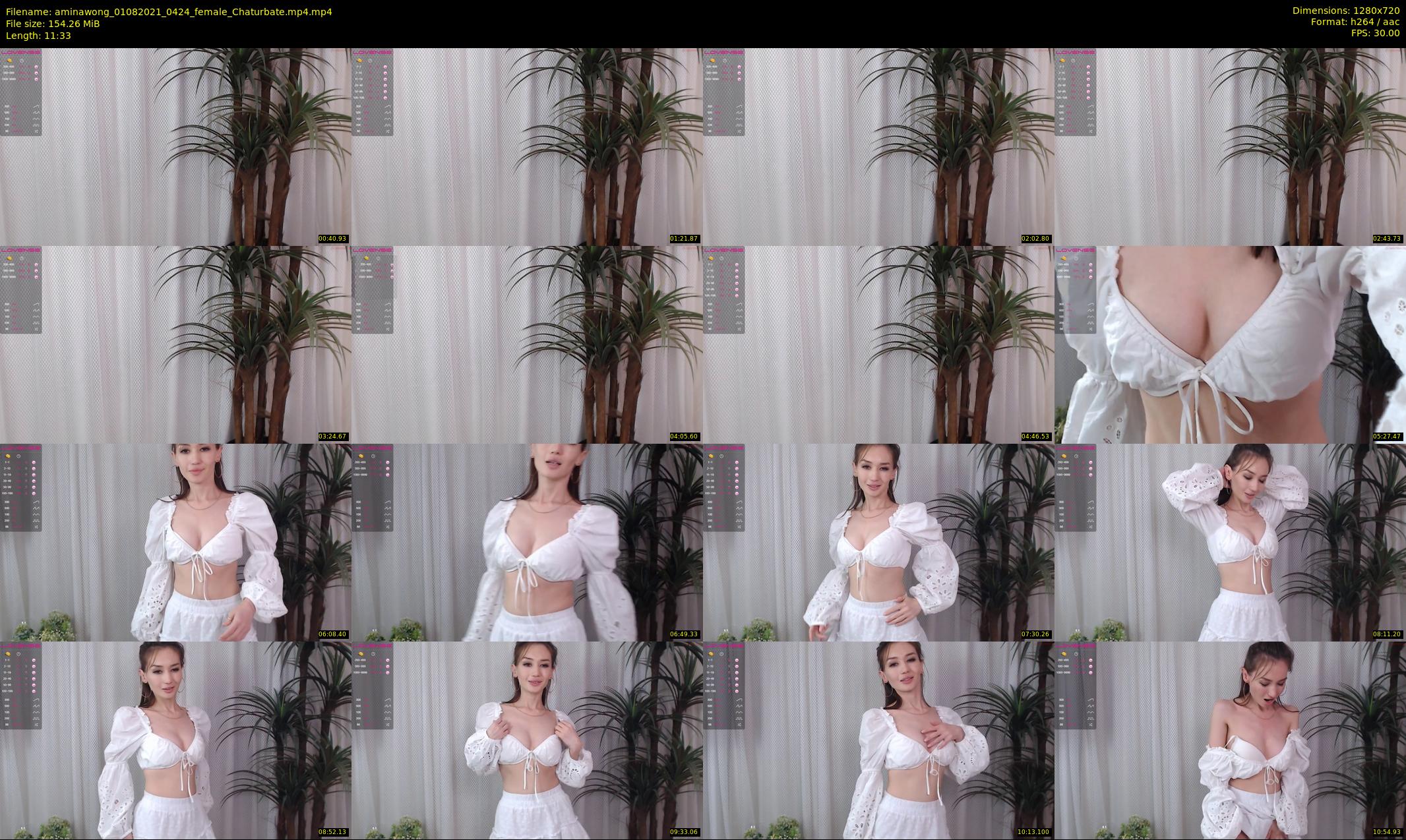 aminawong — 12 minute Chaturbate female cam show recording, 720p, Aug 1, 2021