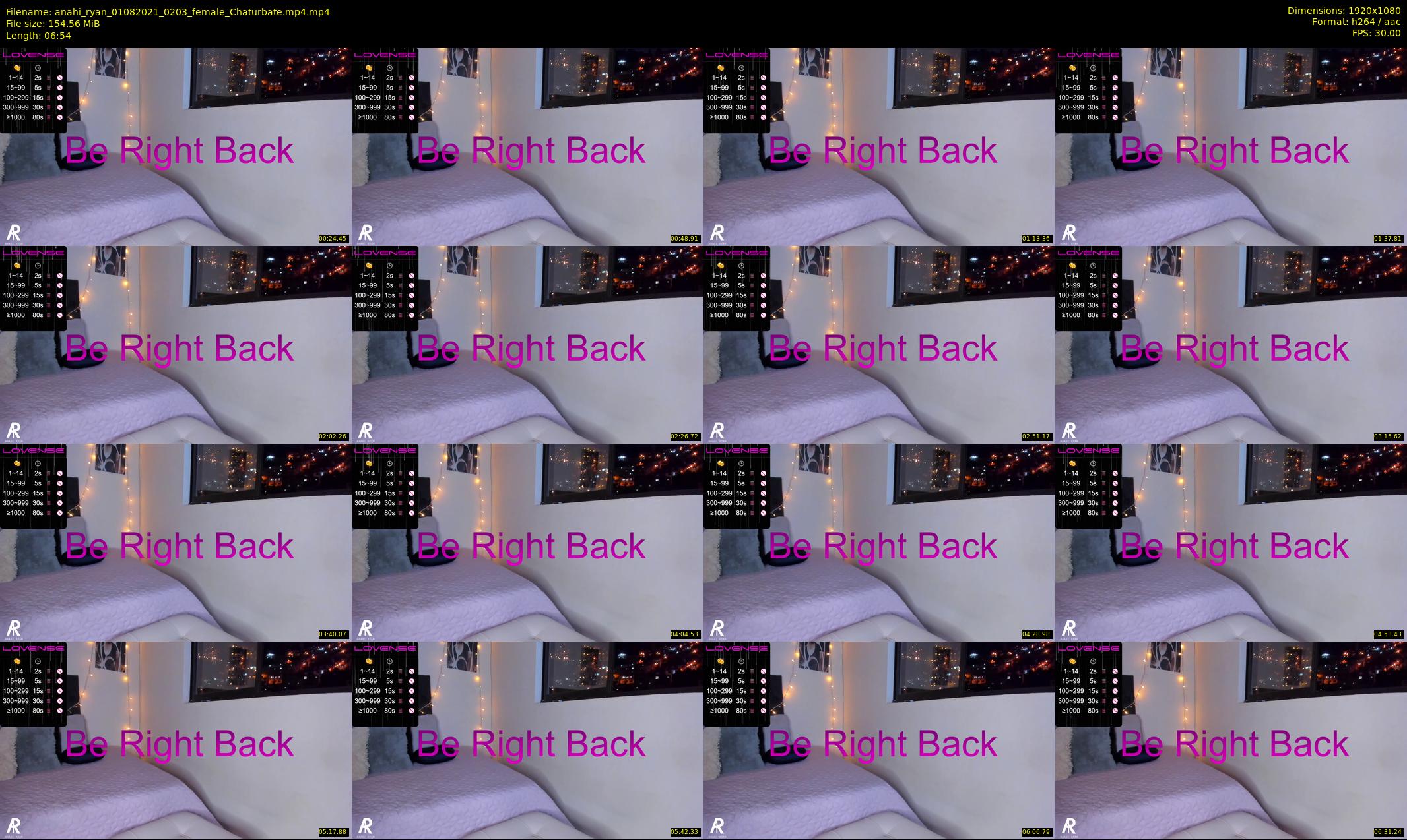 anahi_ryan — 7 minute Chaturbate female cam show recording, 1080p, Aug 1, 2021