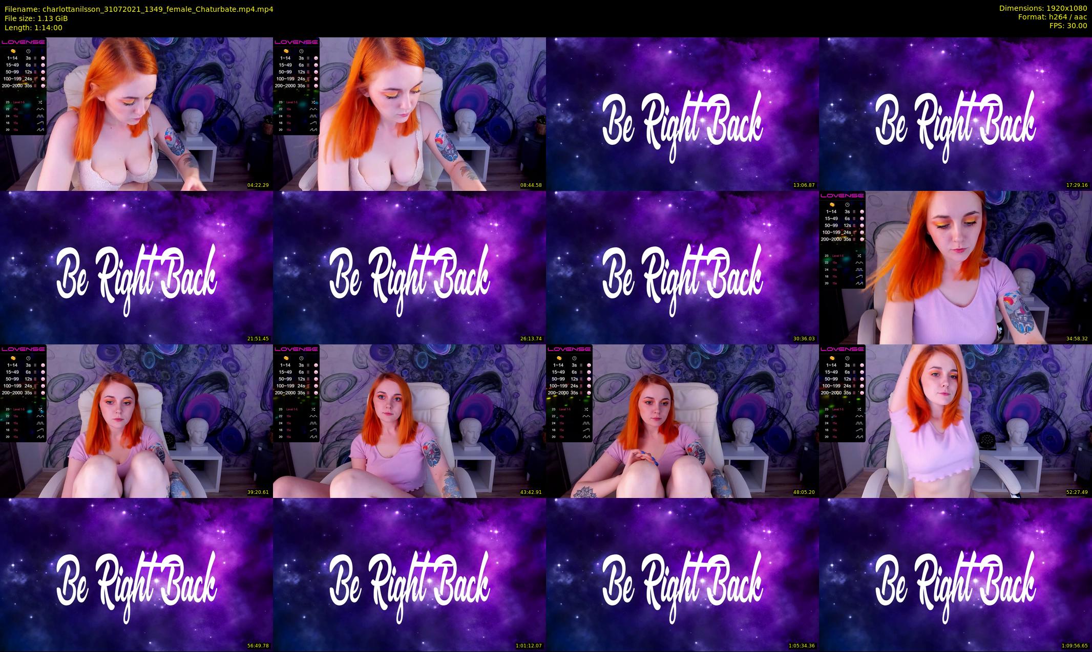 charlottanilsson — 74 minute Chaturbate female cam show recording, 1080p, Jul 31, 2021