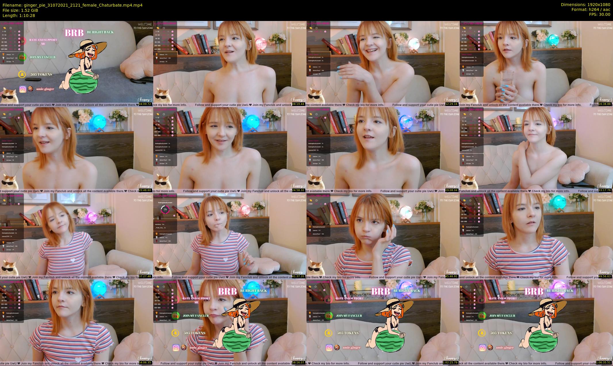 ginger_pie — 71 minute Chaturbate female cam show recording, 1080p, Jul 31, 2021