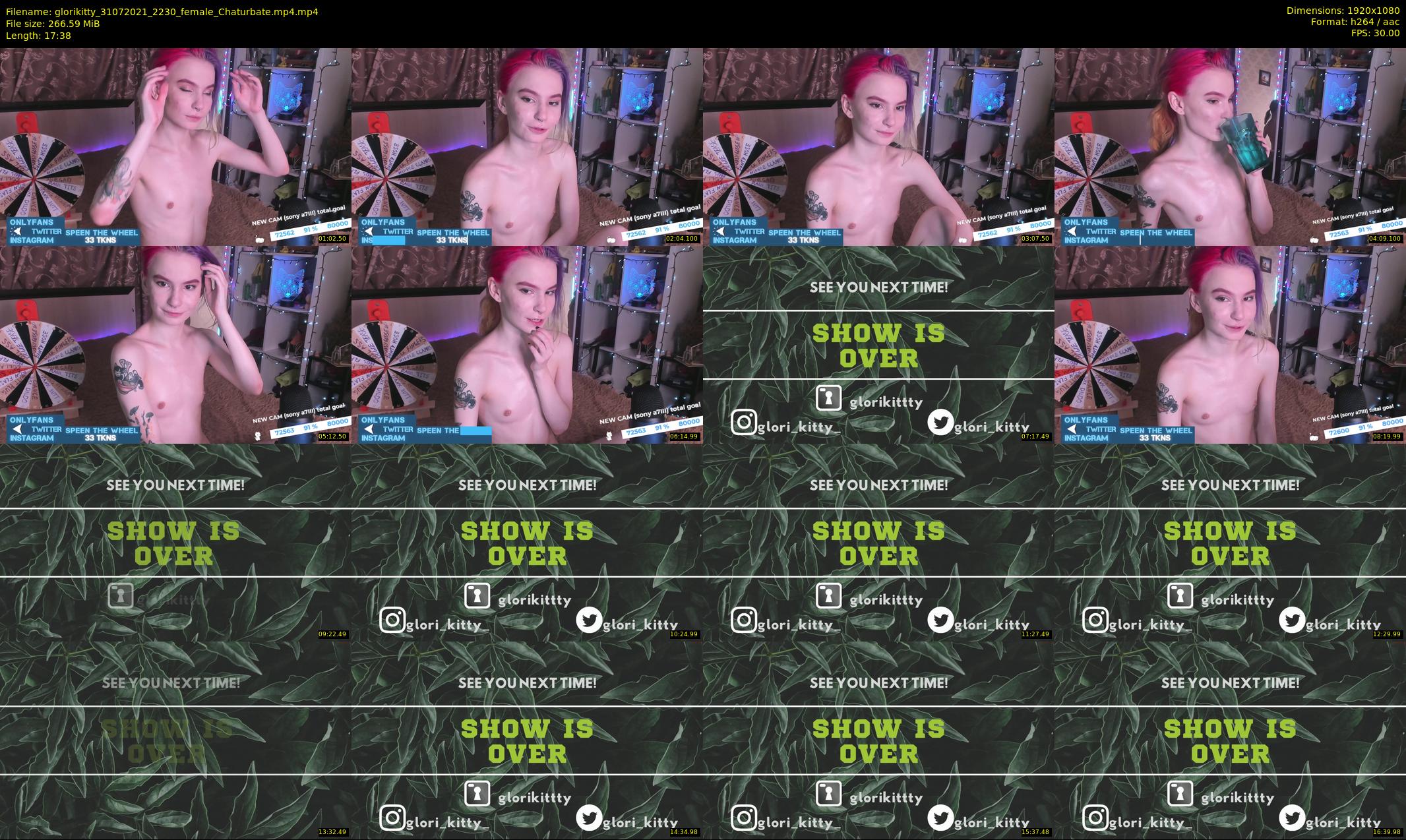 glorikitty — 18 minute Chaturbate female cam show recording, 1080p, Jul 31, 2021