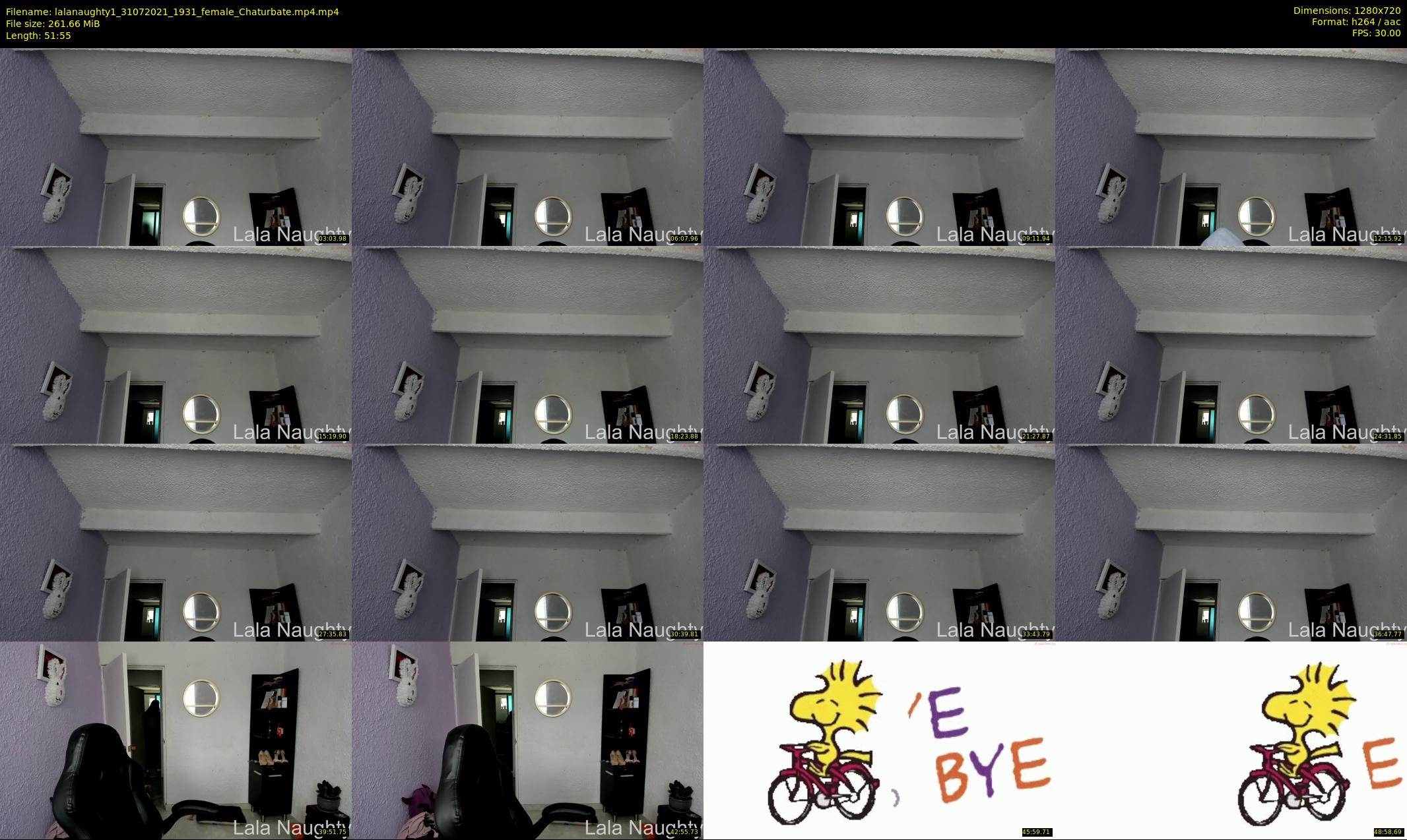 lalanaughty1 — 52 minute Chaturbate female cam show recording, 720p, Jul 31, 2021