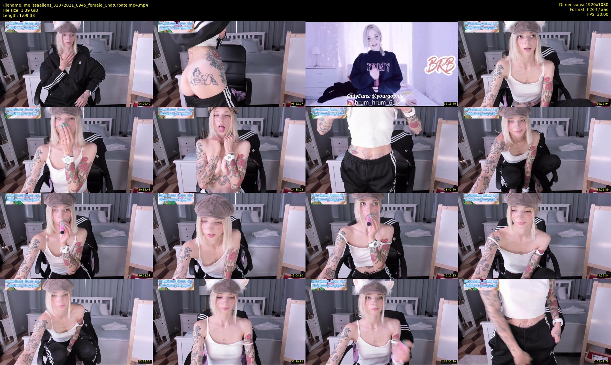 melissaallens — 70 minute Chaturbate female cam show recording, 1080p, Jul 31, 2021