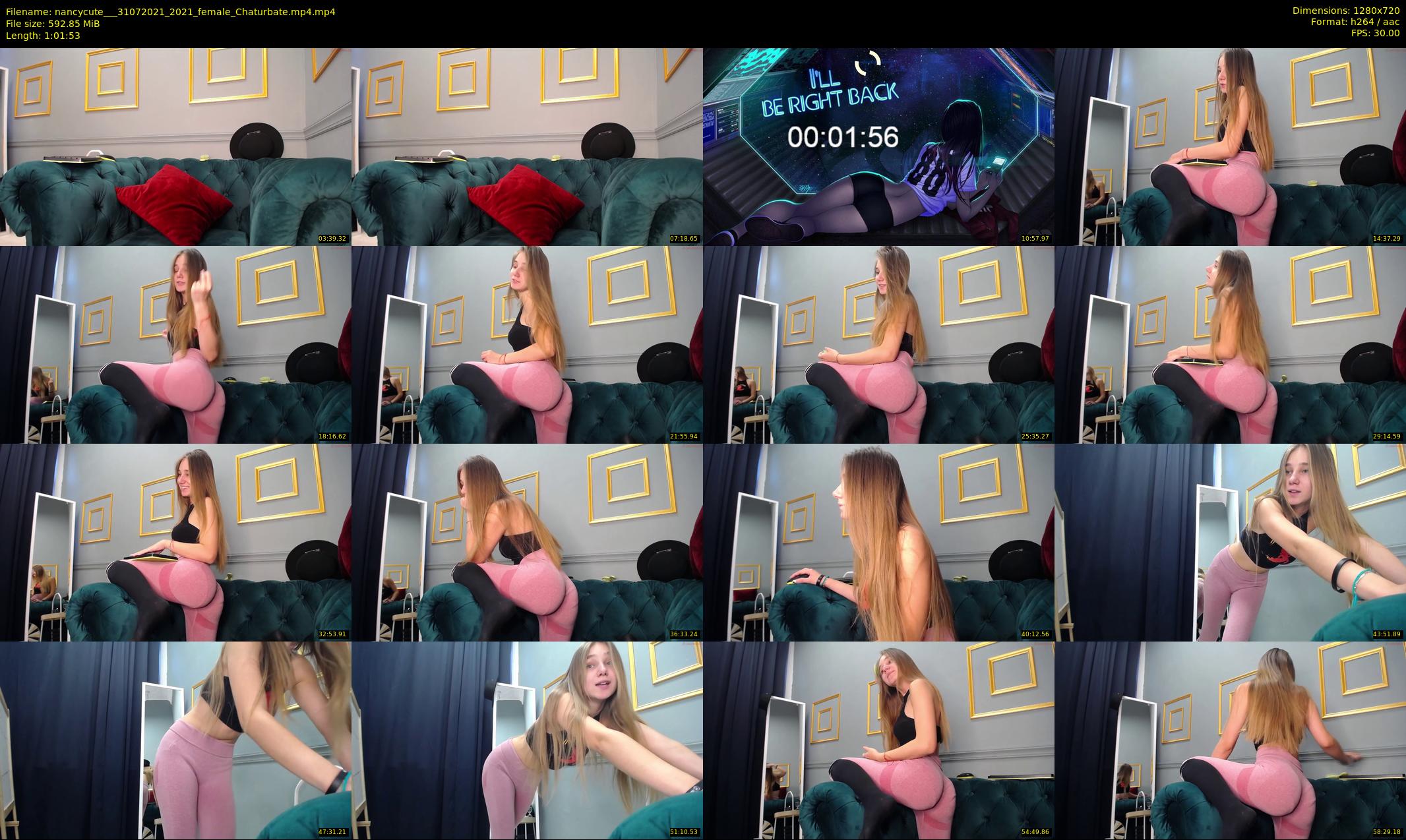 nancycute__ — 62 minute Chaturbate female cam show recording, 720p, Jul 31, 2021