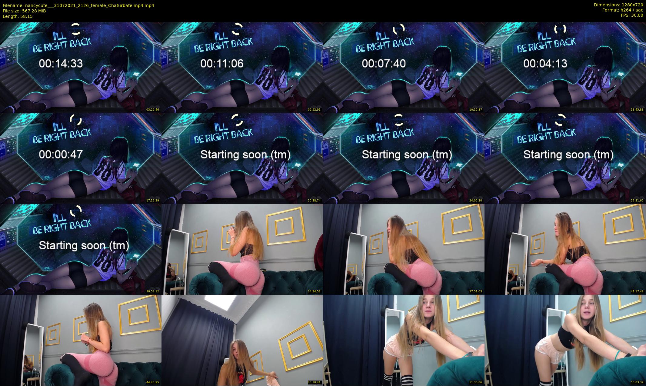 nancycute__ — 59 minute Chaturbate female cam show recording, 720p, Jul 31, 2021