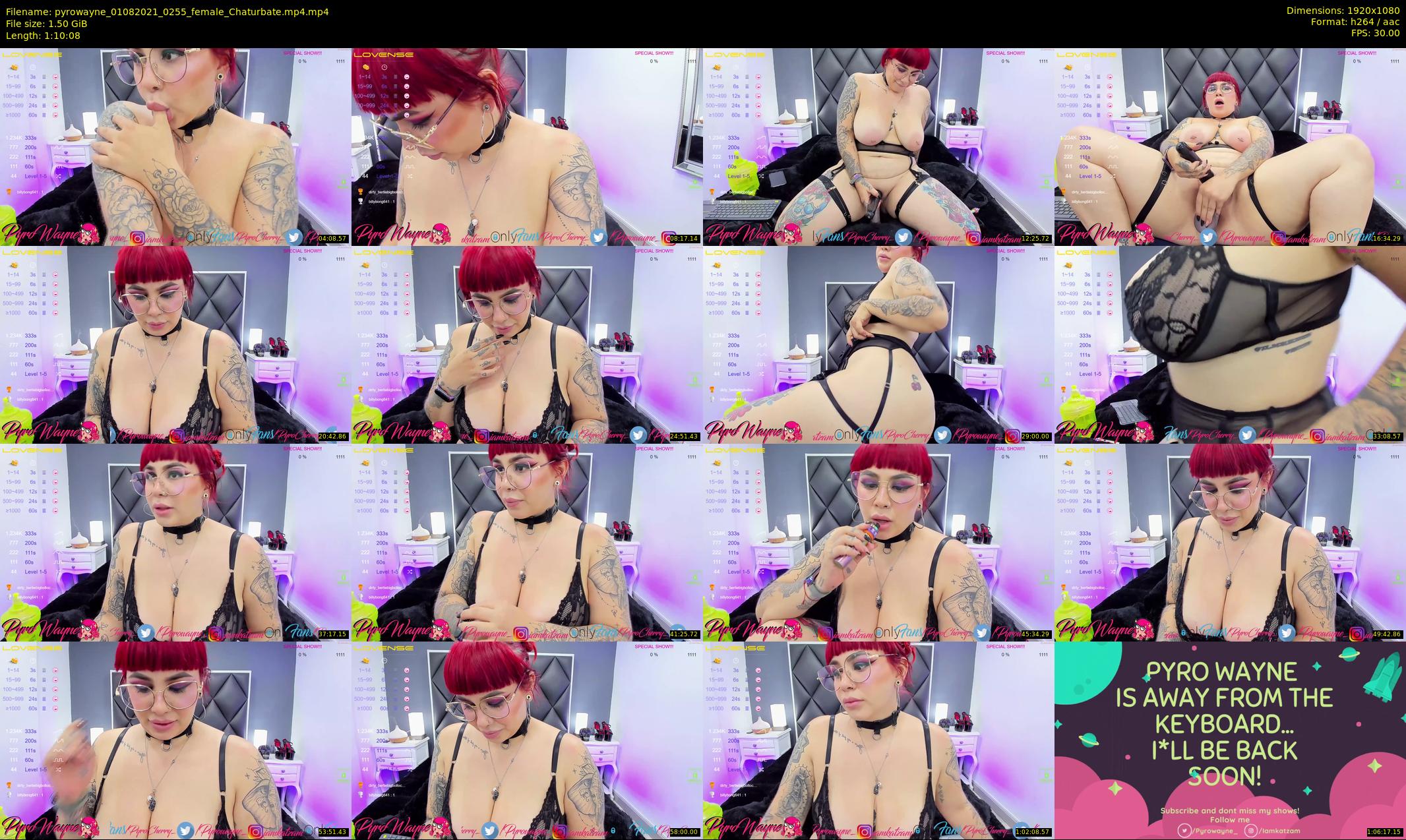 pyrowayne — 71 minute Chaturbate female cam show recording, 1080p, Aug 1, 2021