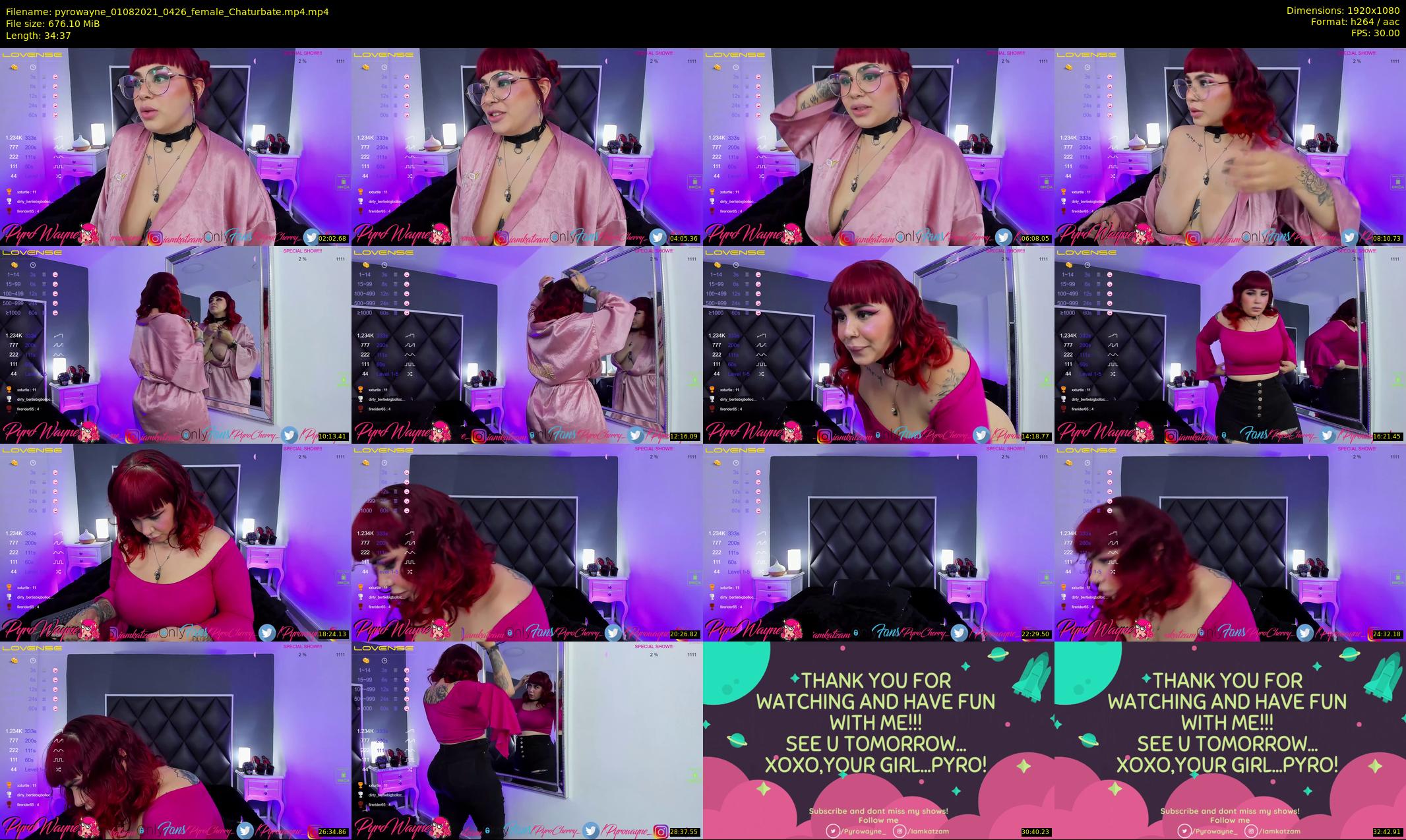 pyrowayne — 35 minute Chaturbate female cam show recording, 1080p, Aug 1, 2021