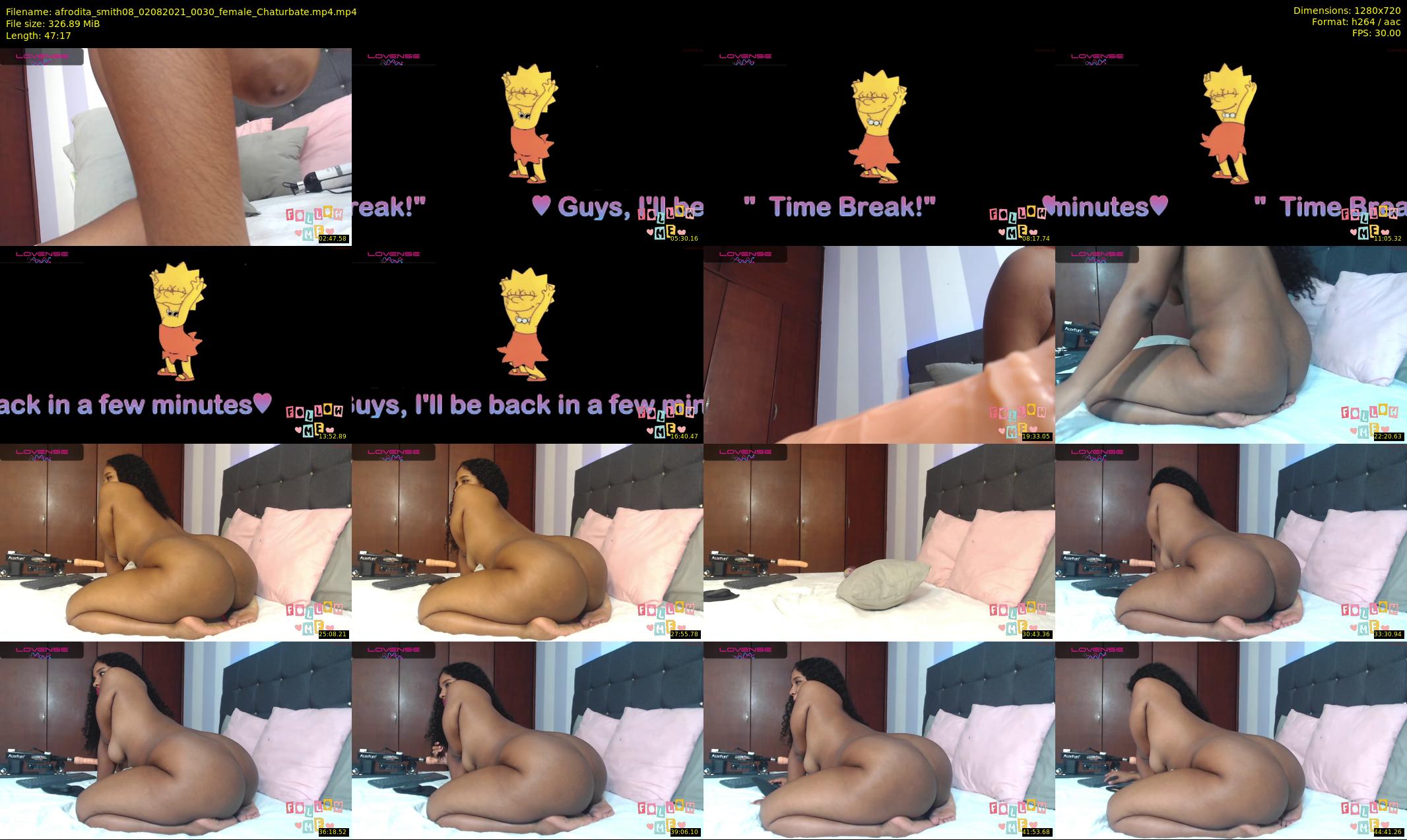afrodita_smith08 — 48 minute Chaturbate female cam show recording, 720p, Aug 2, 2021