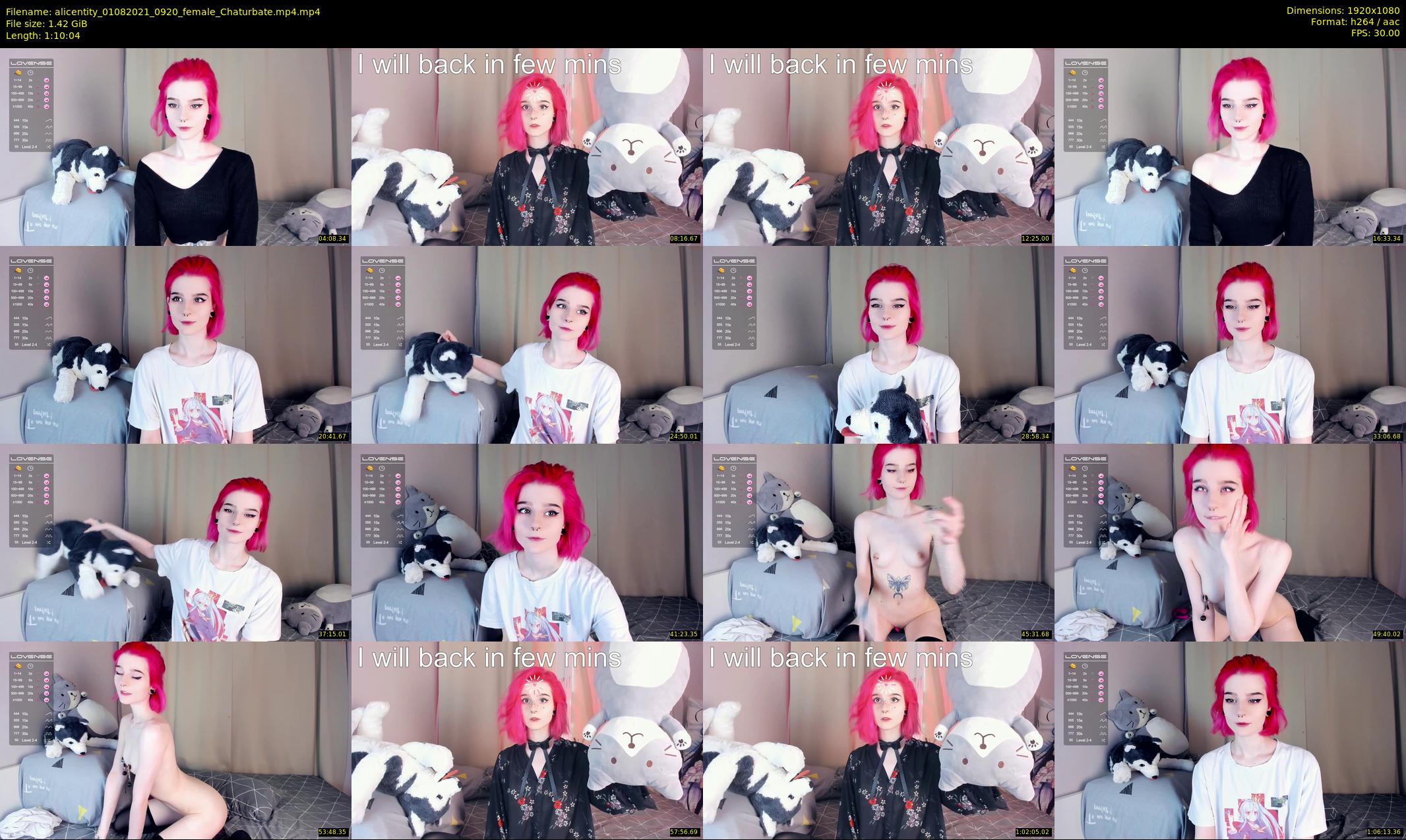 alicentity — 71 minute Chaturbate female cam show recording, 1080p, Aug 1, 2021