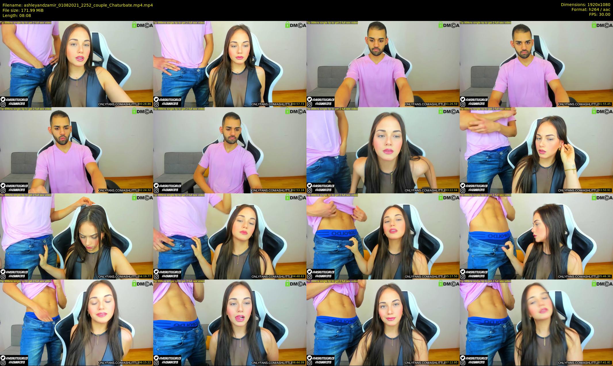 ashleyandzamir — 9 minute Chaturbate couple cam show recording, 1080p, Aug 1, 2021