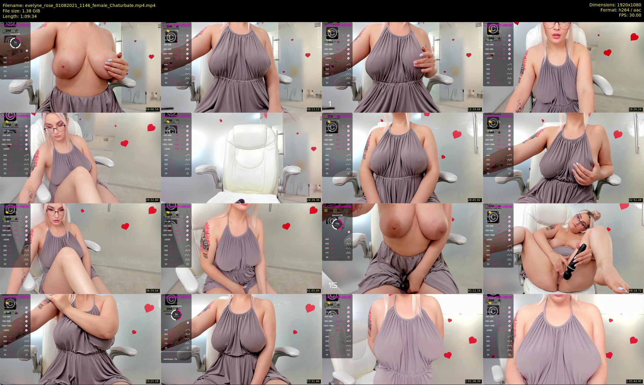 evelyne_rose — 70 minute Chaturbate female cam show recording, 1080p, Aug 1, 2021
