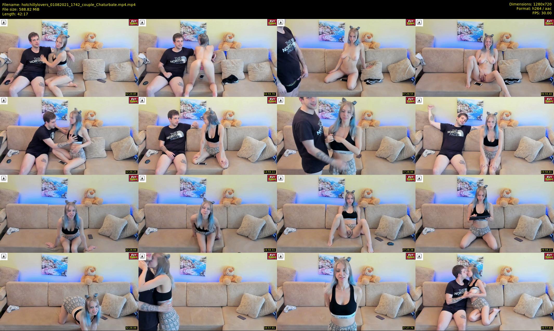 hotchillylovers — 43 minute Chaturbate couple cam show recording, 720p, Aug 1, 2021