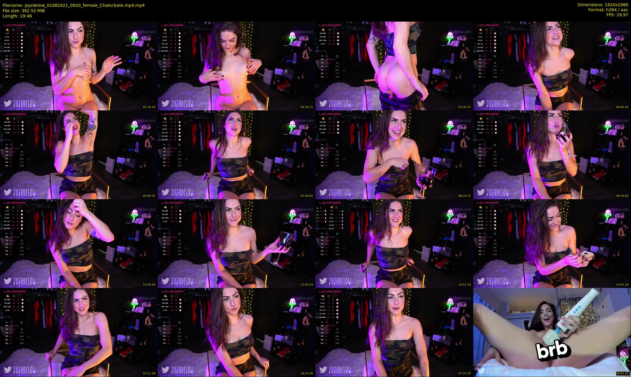 jojodelow — 20 minute Chaturbate female cam show recording, 1080p, Aug 1, 2021
