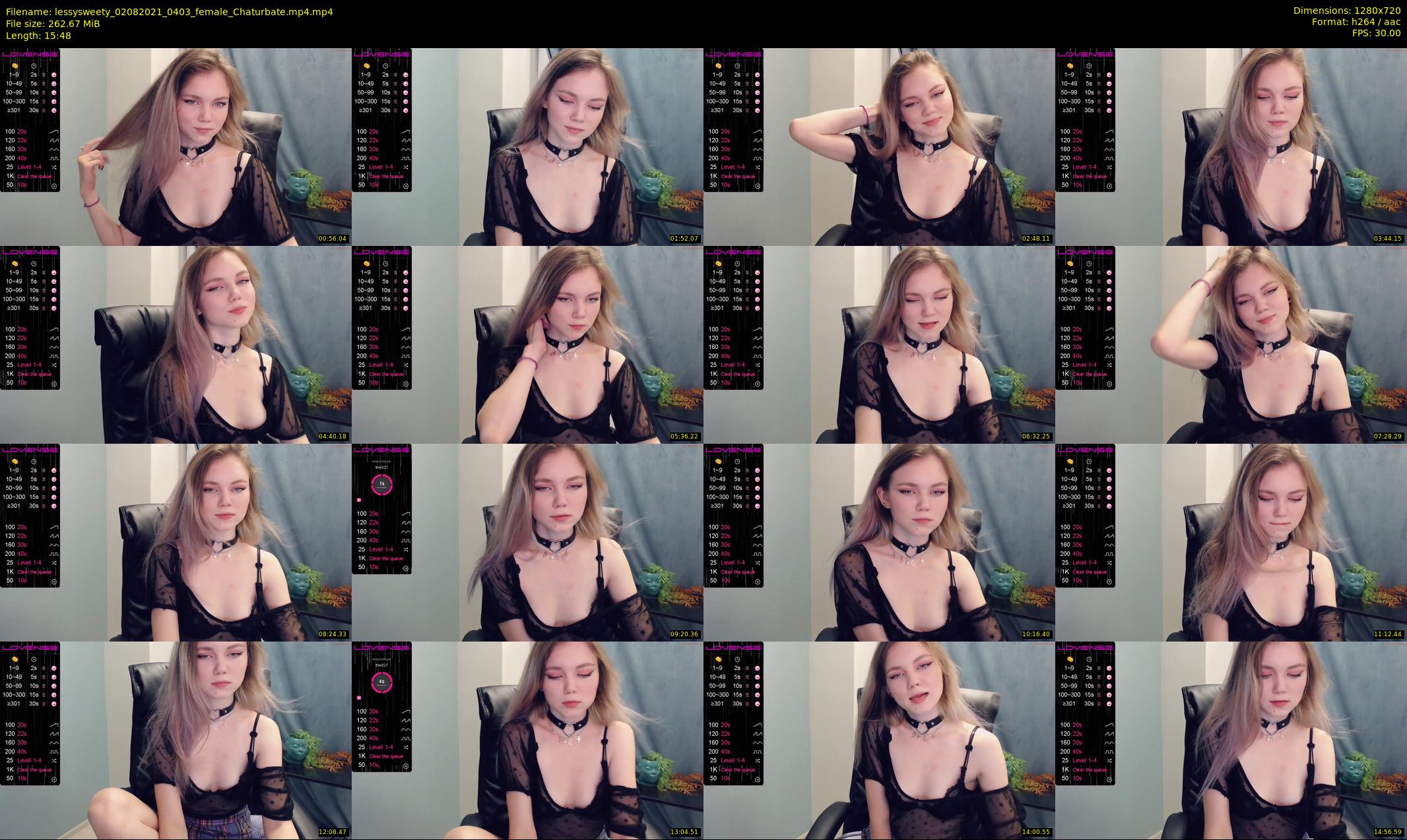 lessysweety — 16 minute Chaturbate female cam show recording, 720p, Aug 2, 2021
