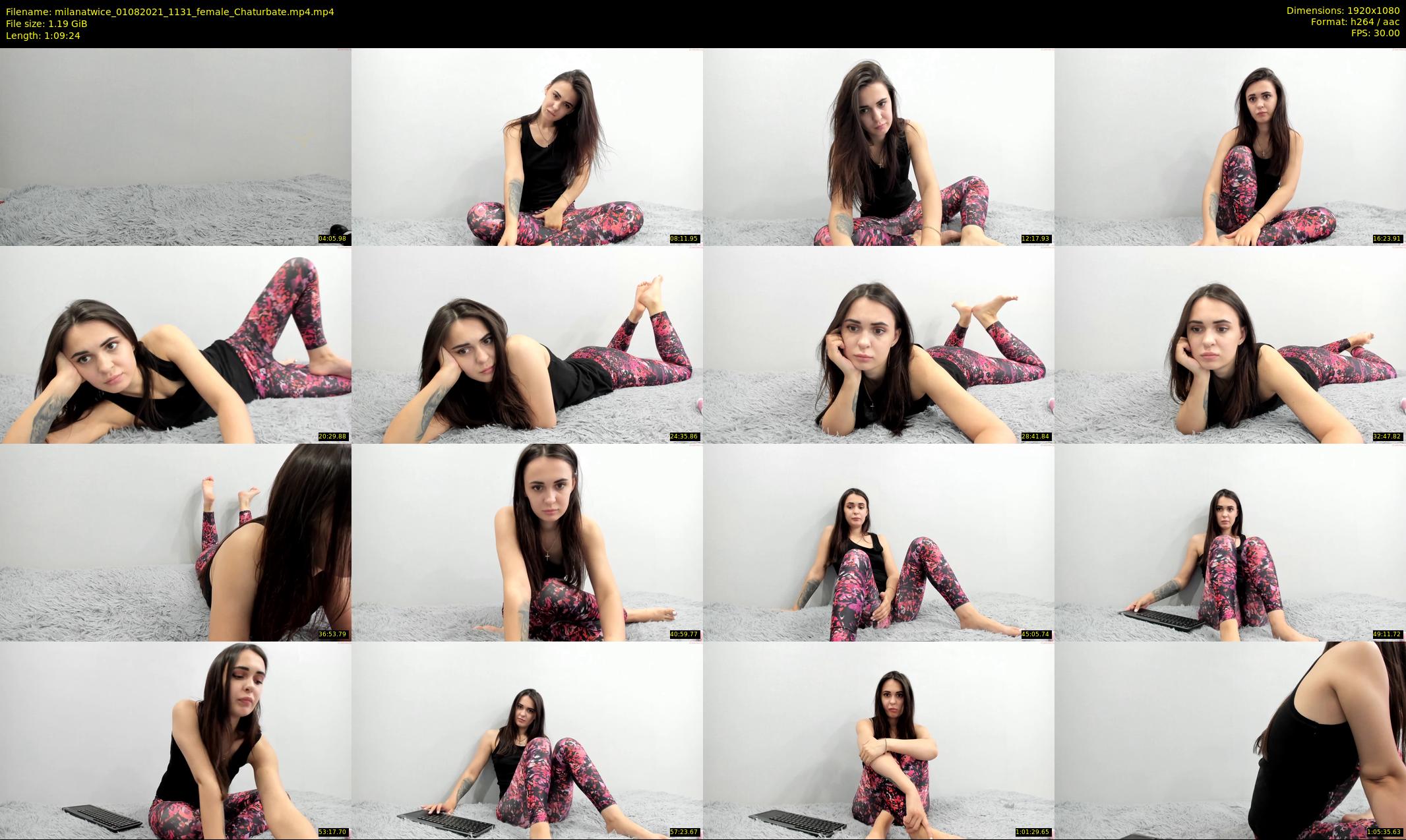 milanatwice — 70 minute Chaturbate female cam show recording, 1080p, Aug 1, 2021