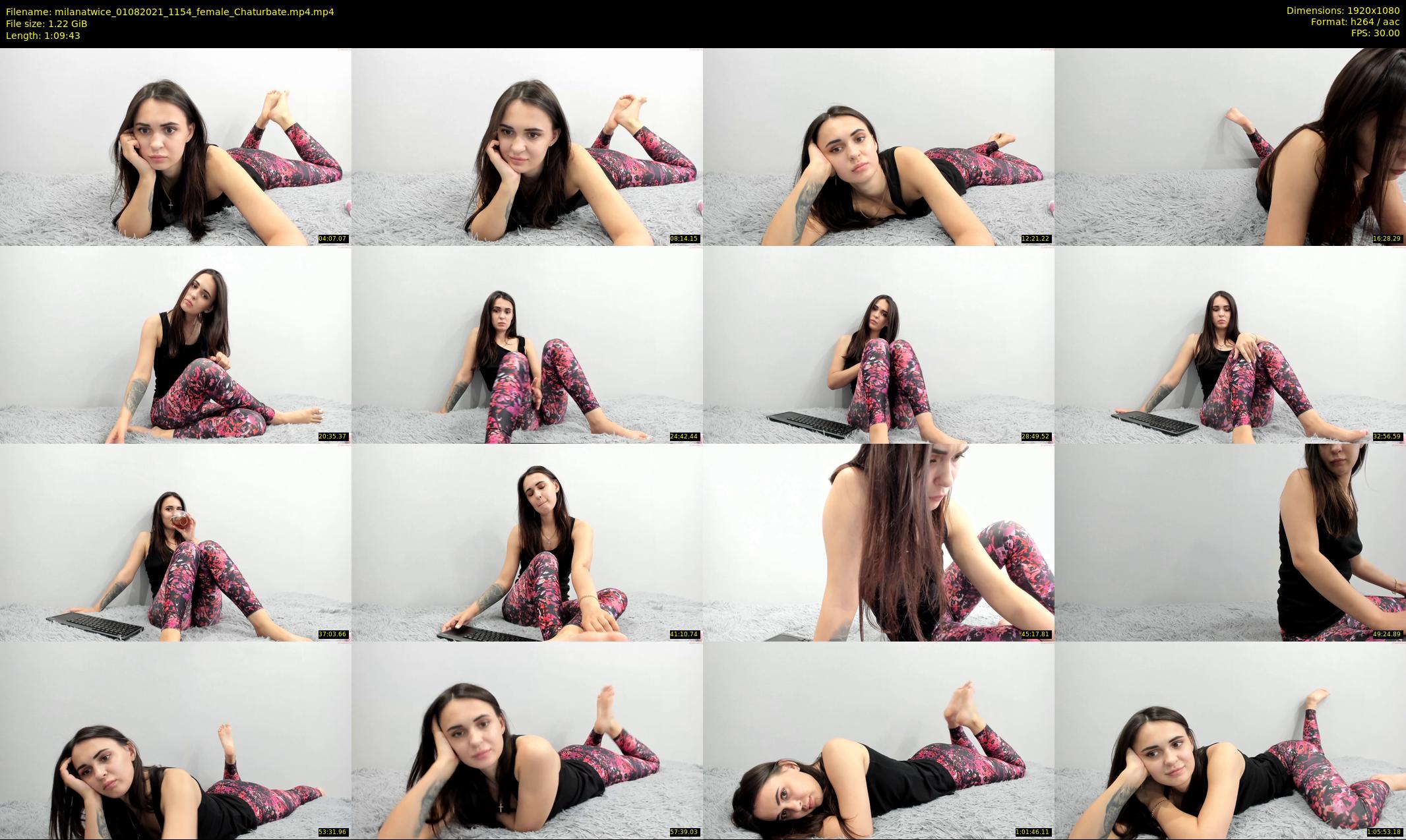 milanatwice — 70 minute Chaturbate female cam show recording, 1080p, Aug 1, 2021
