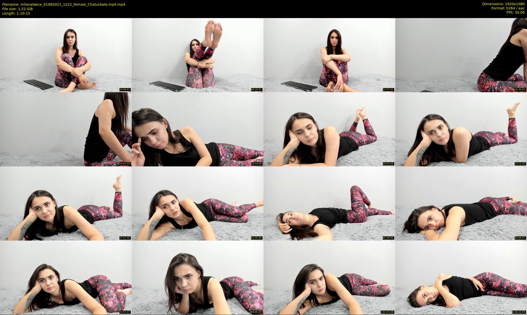 milanatwice — 71 minute Chaturbate female cam show recording, 1080p, Aug 1, 2021