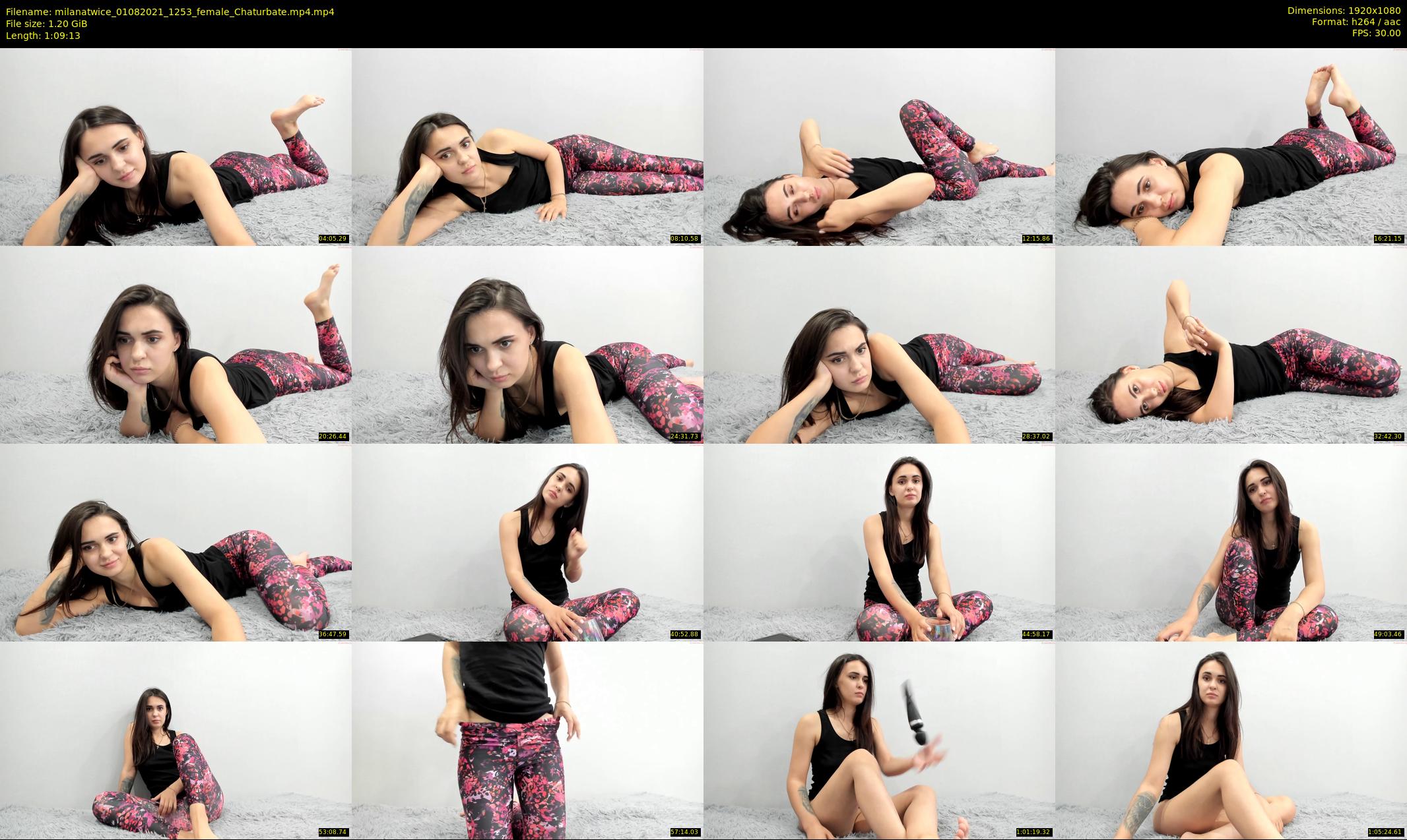 milanatwice — 70 minute Chaturbate female cam show recording, 1080p, Aug 1, 2021