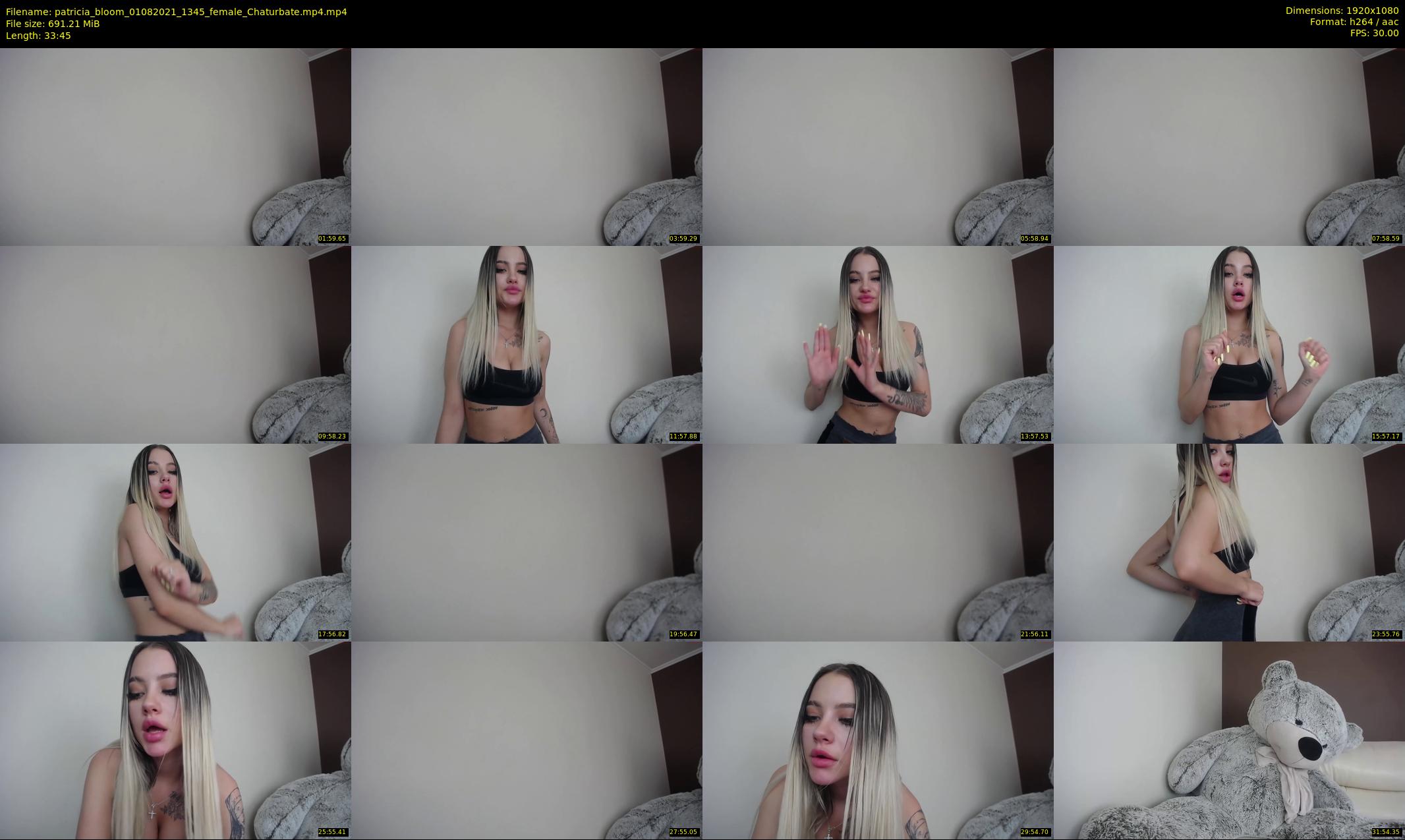 patricia_bloom — 34 minute Chaturbate female cam show recording, 1080p, Aug 1, 2021