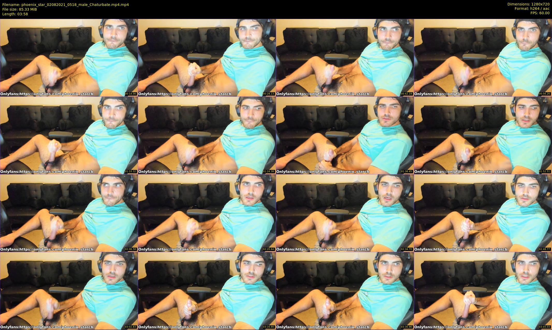 phoenix_star — 4 minute Chaturbate male cam show recording, 720p, Aug 2, 2021