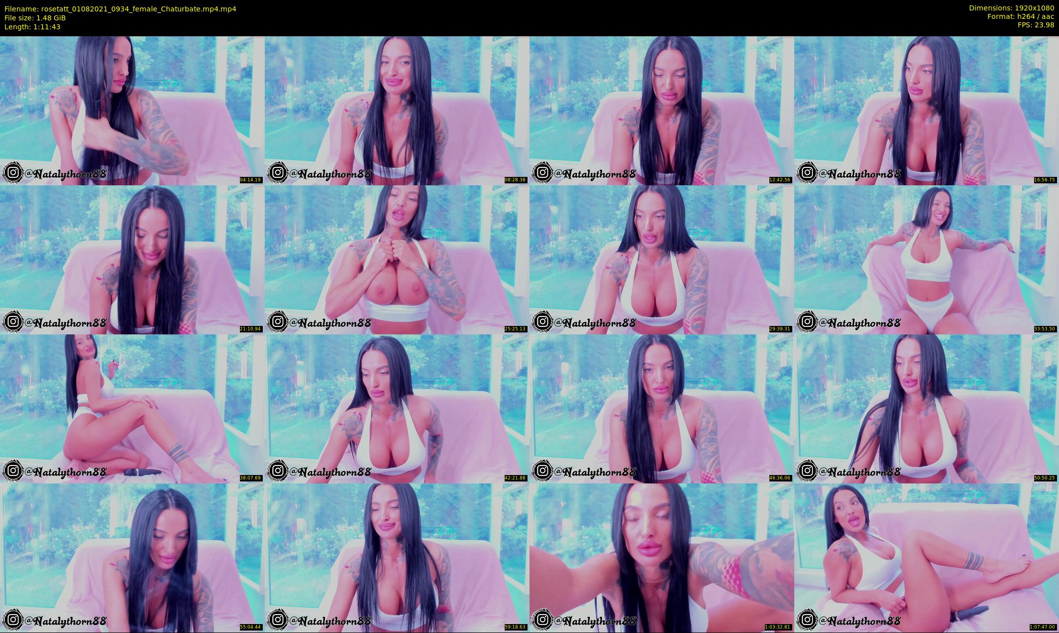 rosetatt — 72 minute Chaturbate female cam show recording, 1080p, Aug 1, 2021