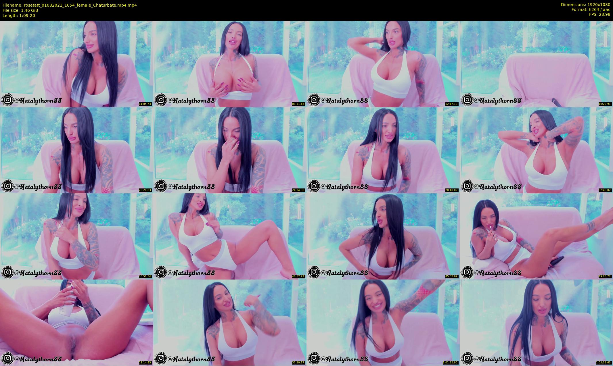 rosetatt — 70 minute Chaturbate female cam show recording, 1080p, Aug 1, 2021