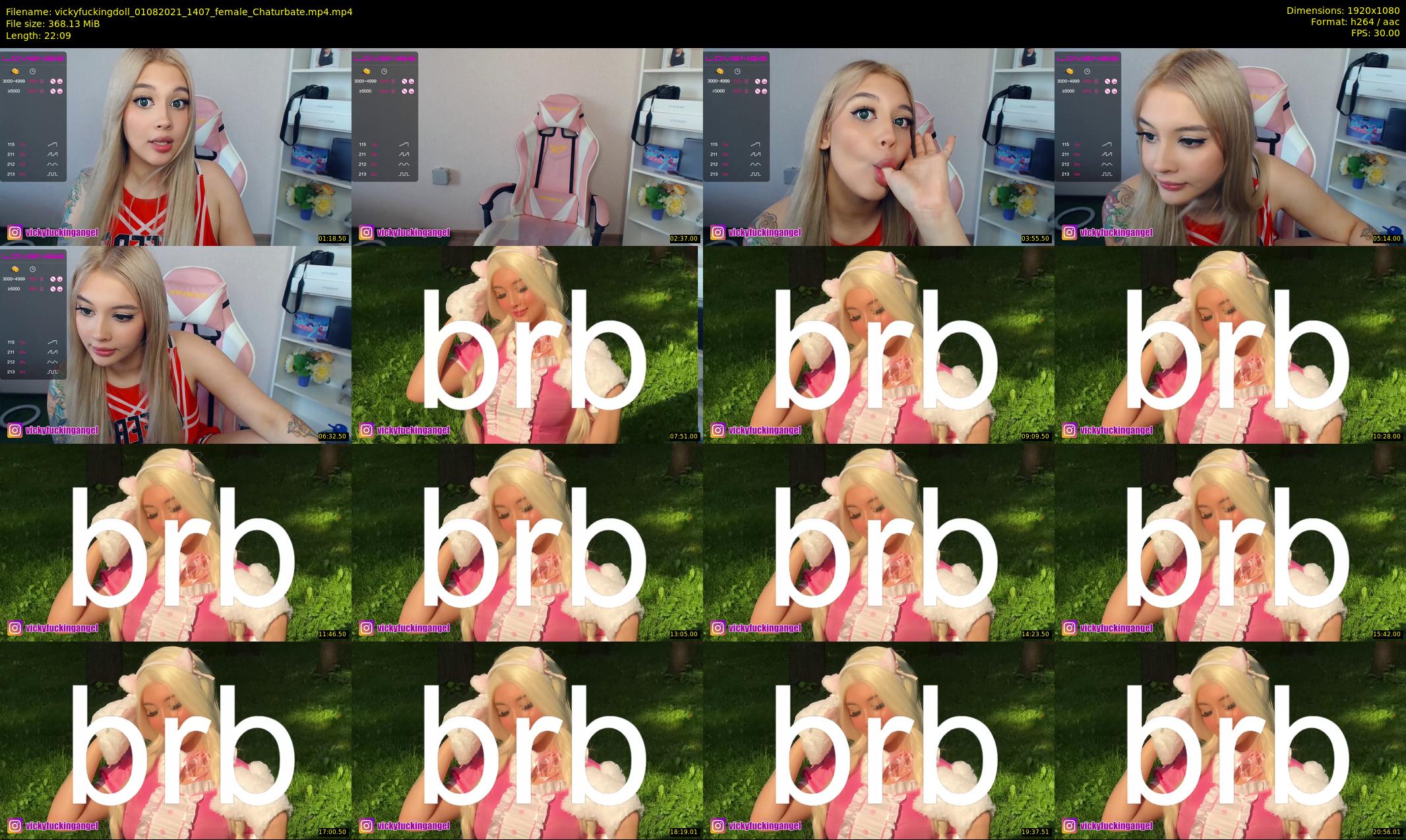 vickyfuckingdoll — 23 minute Chaturbate female cam show recording, 1080p, Aug 1, 2021
