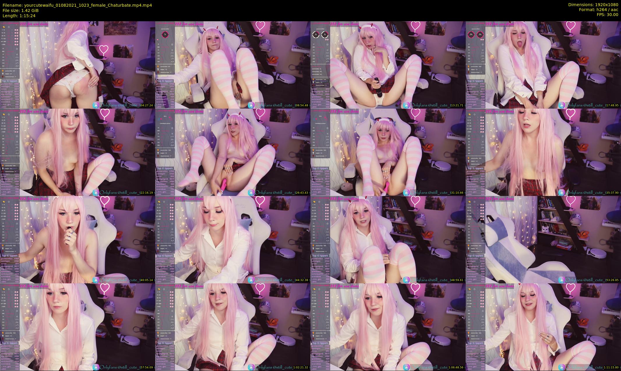 yourcutewaifu — 76 minute Chaturbate female cam show recording, 1080p, Aug 1, 2021