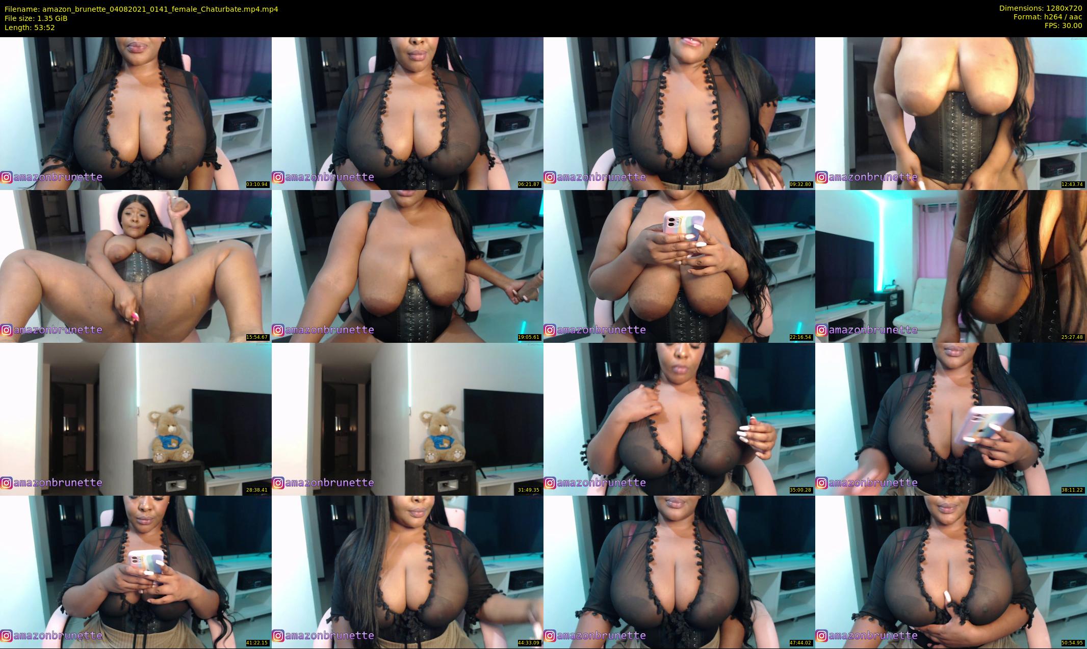 amazon_brunette — 54 minute Chaturbate female cam show recording, 720p, Aug 4, 2021