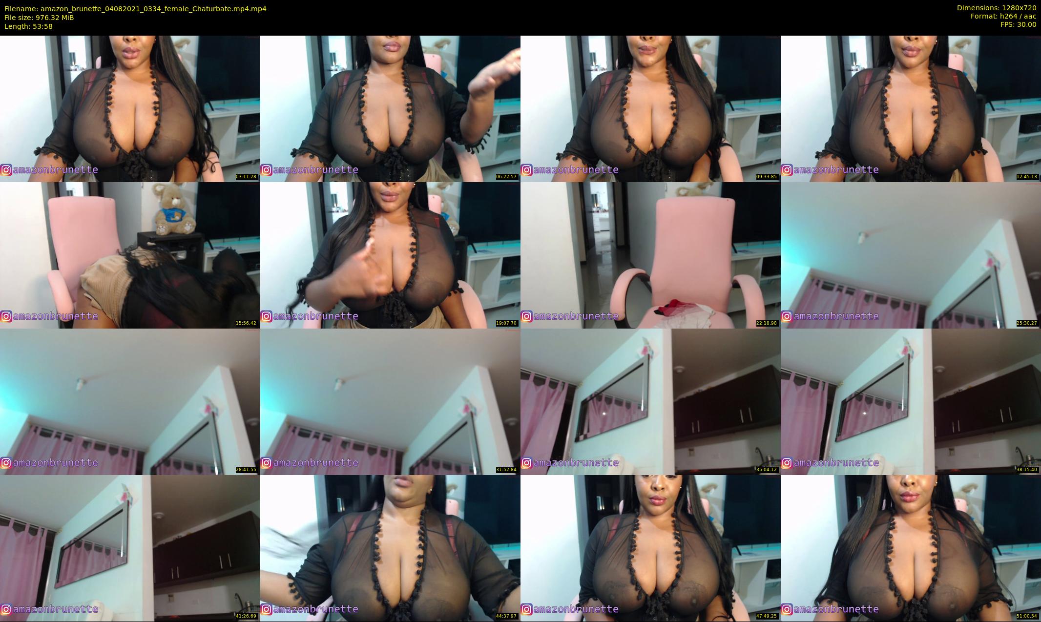 amazon_brunette — 54 minute Chaturbate female cam show recording, 720p, Aug 4, 2021