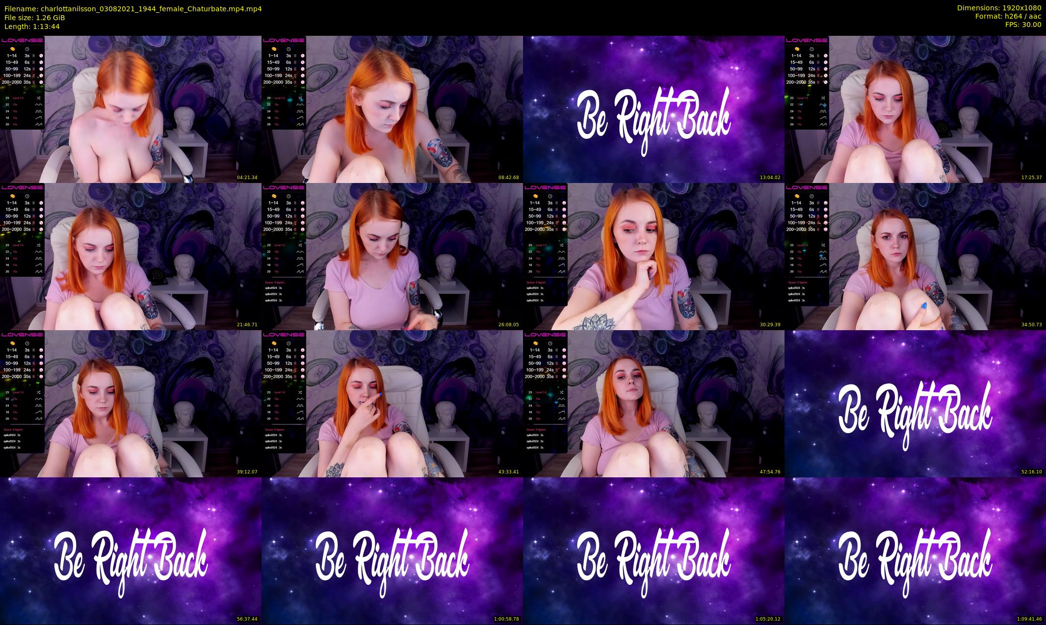 charlottanilsson — 74 minute Chaturbate female cam show recording, 1080p, Aug 3, 2021