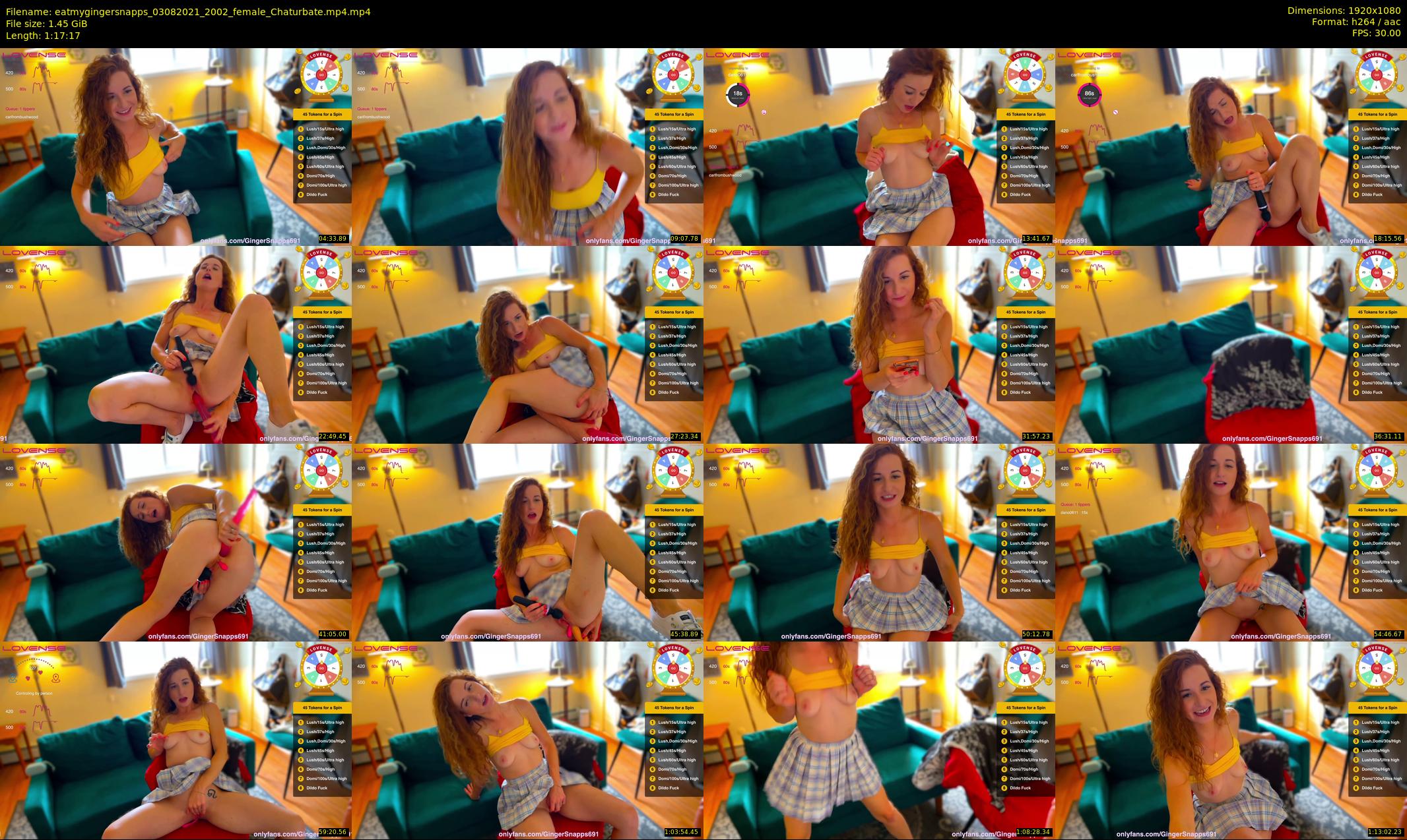 eatmygingersnapps — 78 minute Chaturbate female cam show recording, 1080p, Aug 3, 2021