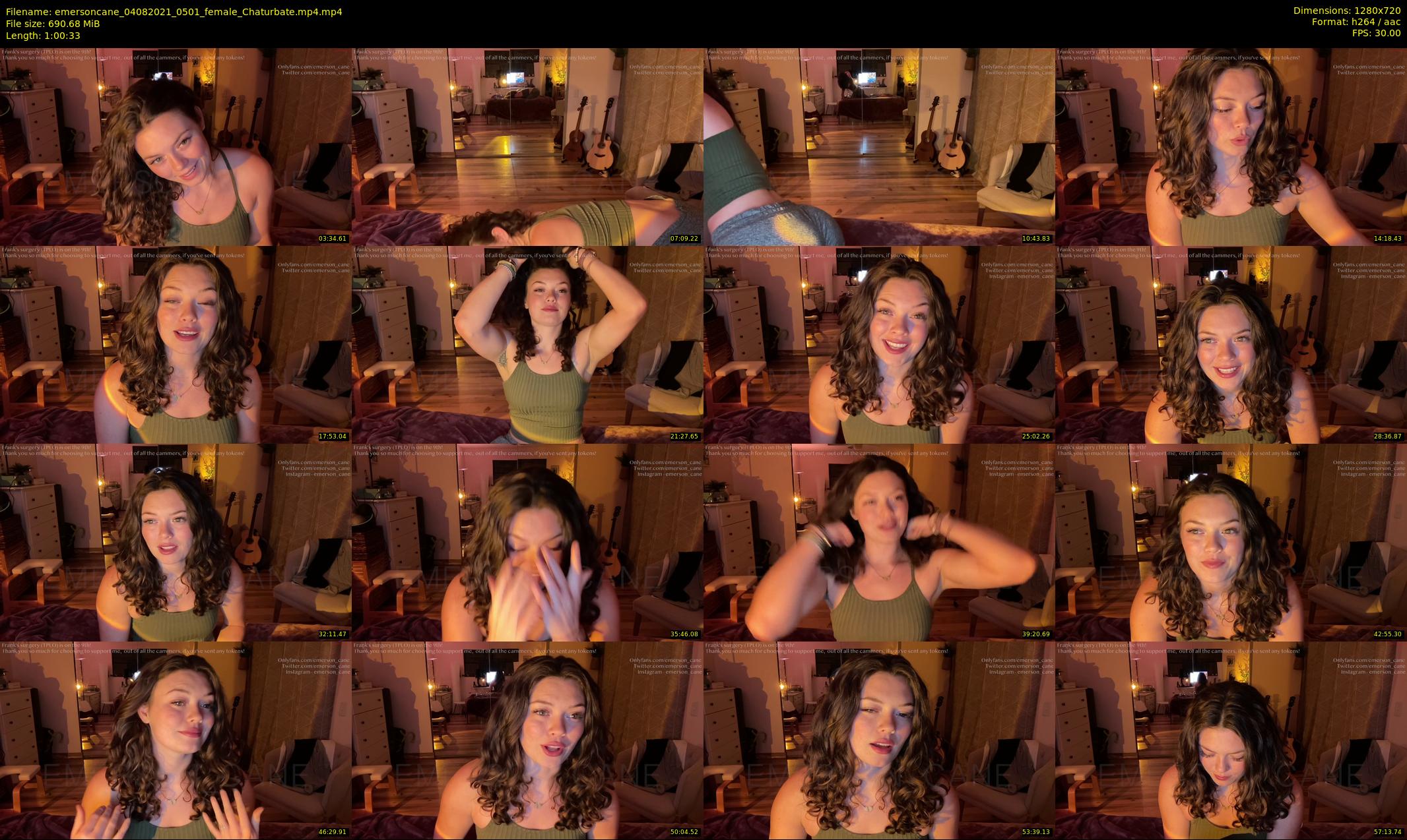 emersoncane — 61 minute Chaturbate female cam show recording, 720p, Aug 4, 2021