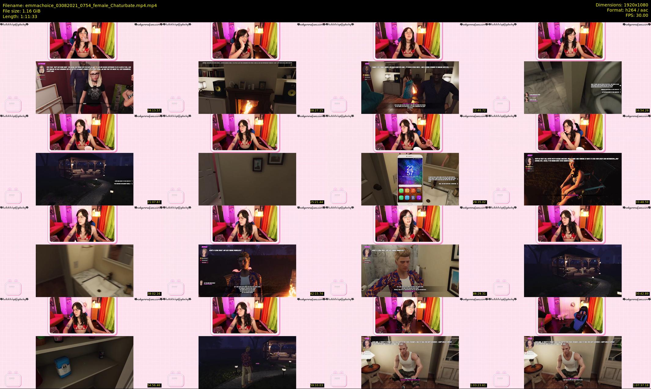 emmachoice — 72 minute Chaturbate female cam show recording, 1080p, Aug 3, 2021