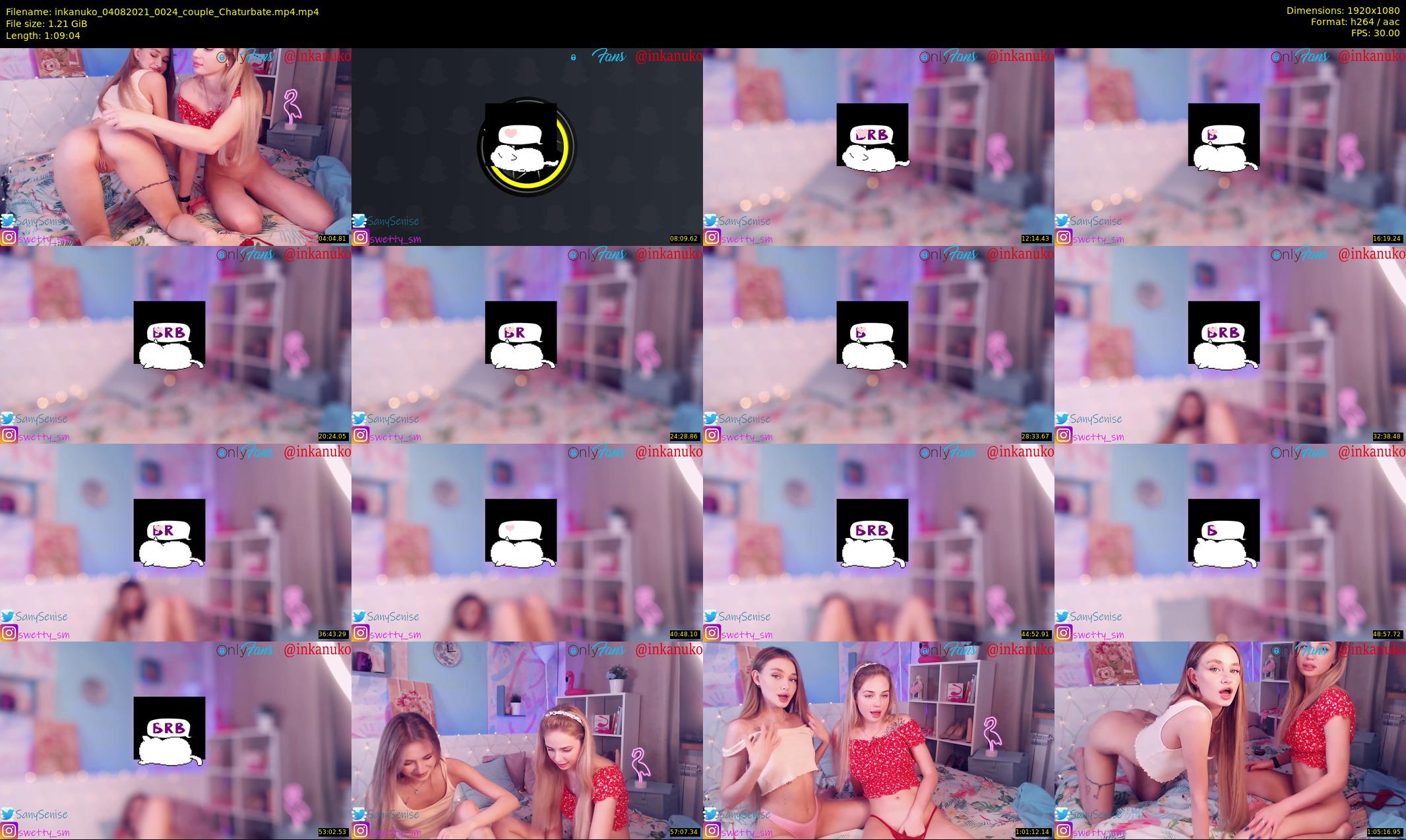 inkanuko — 70 minute Chaturbate couple cam show recording, 1080p, Aug 4, 2021