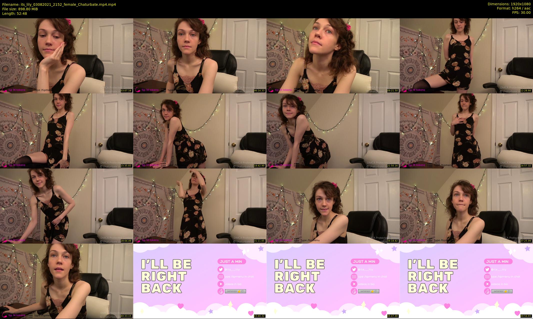 its_lily — 53 minute Chaturbate female cam show recording, 1080p, Aug 3, 2021