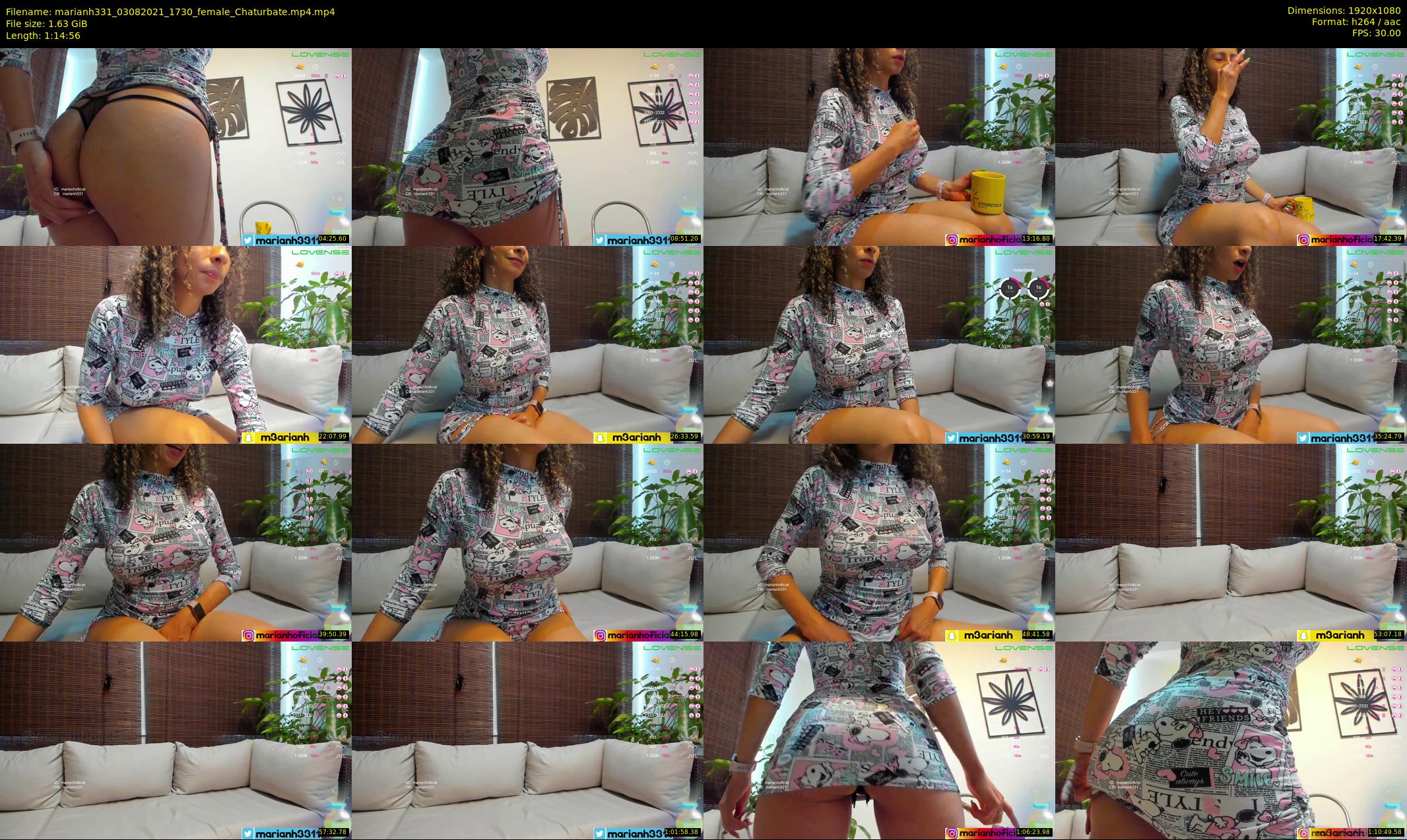 marianh331 — 75 minute Chaturbate female cam show recording, 1080p, Aug 3, 2021