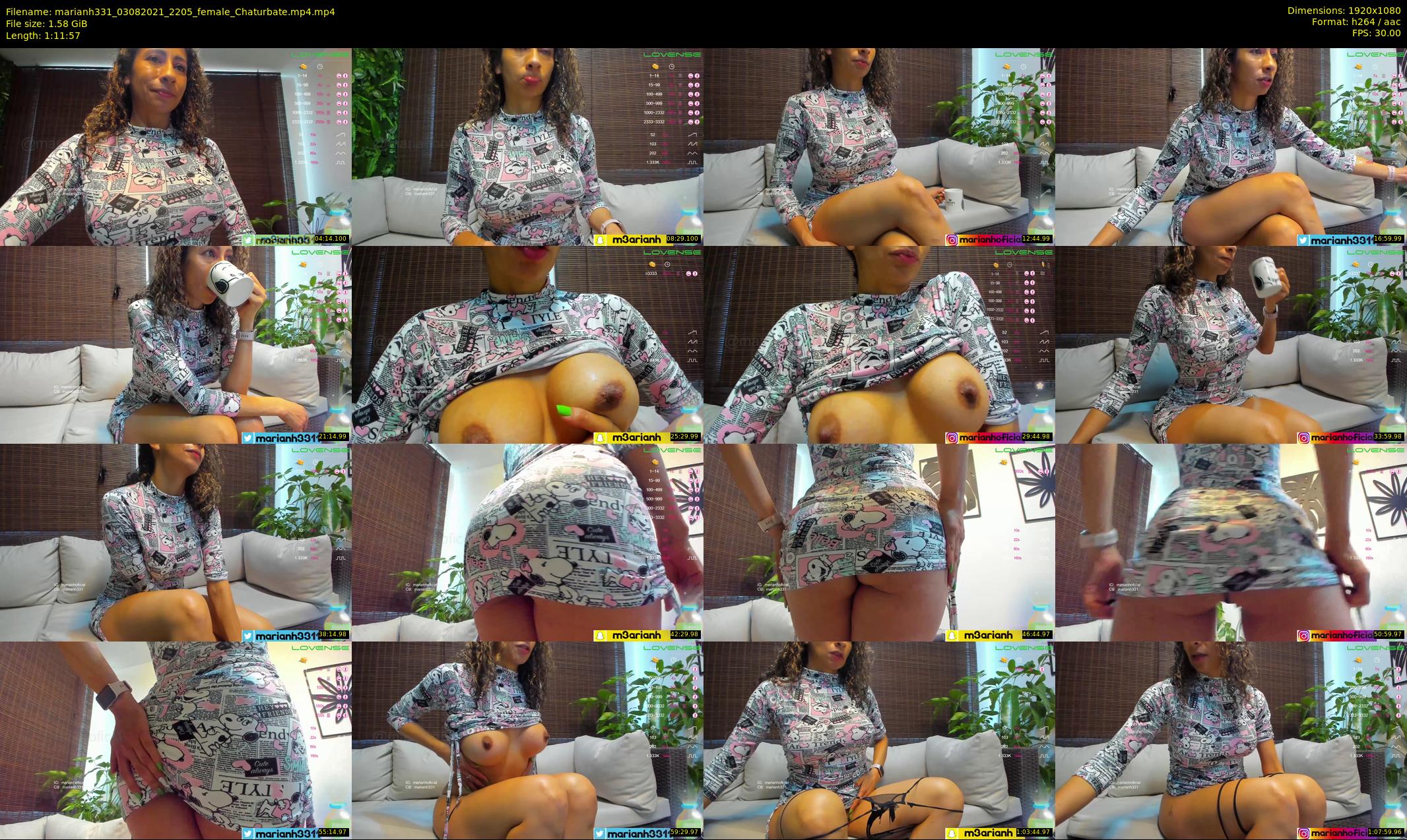 marianh331 — 72 minute Chaturbate female cam show recording, 1080p, Aug 3, 2021