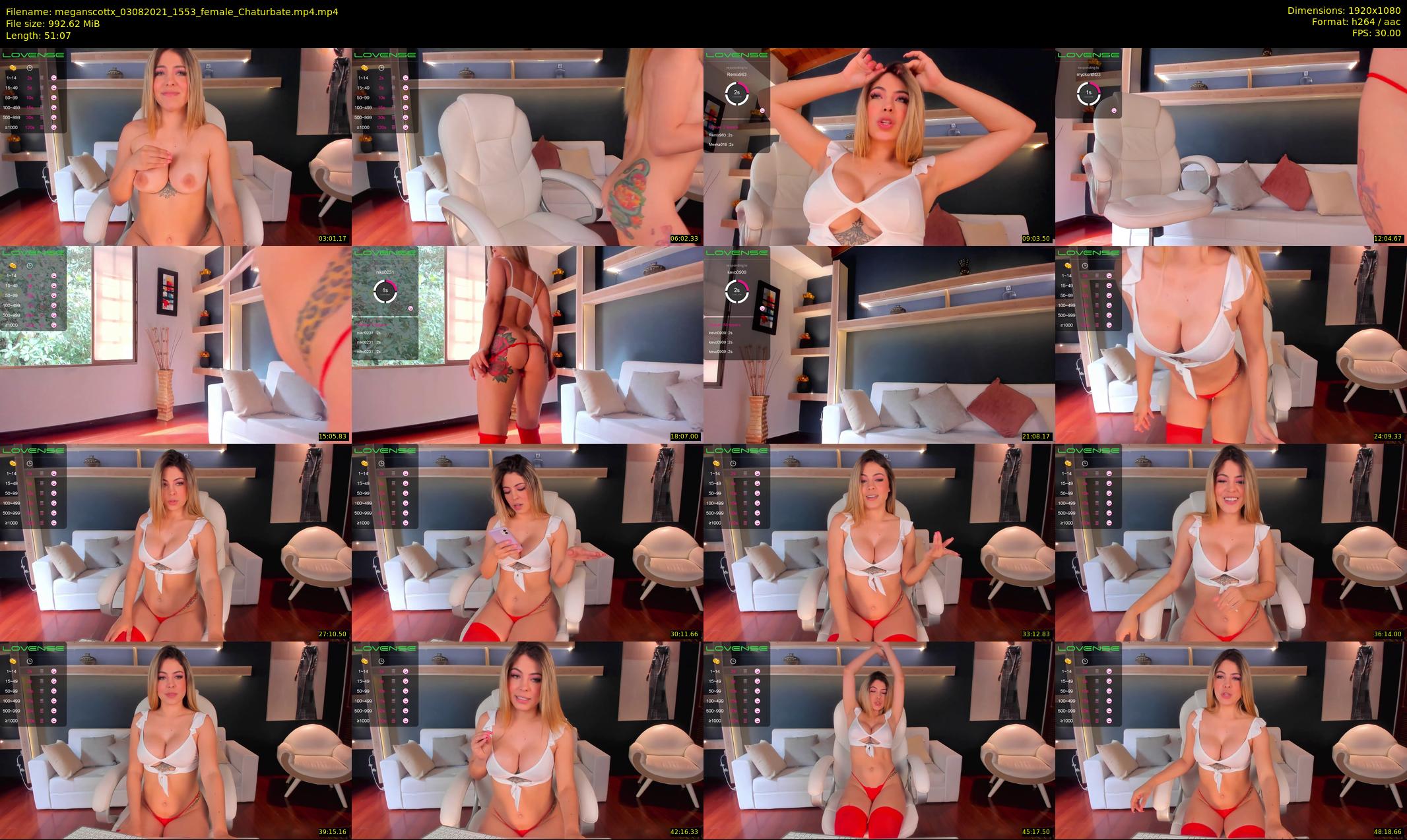 meganscottx — 52 minute Chaturbate female cam show recording, 1080p, Aug 3, 2021